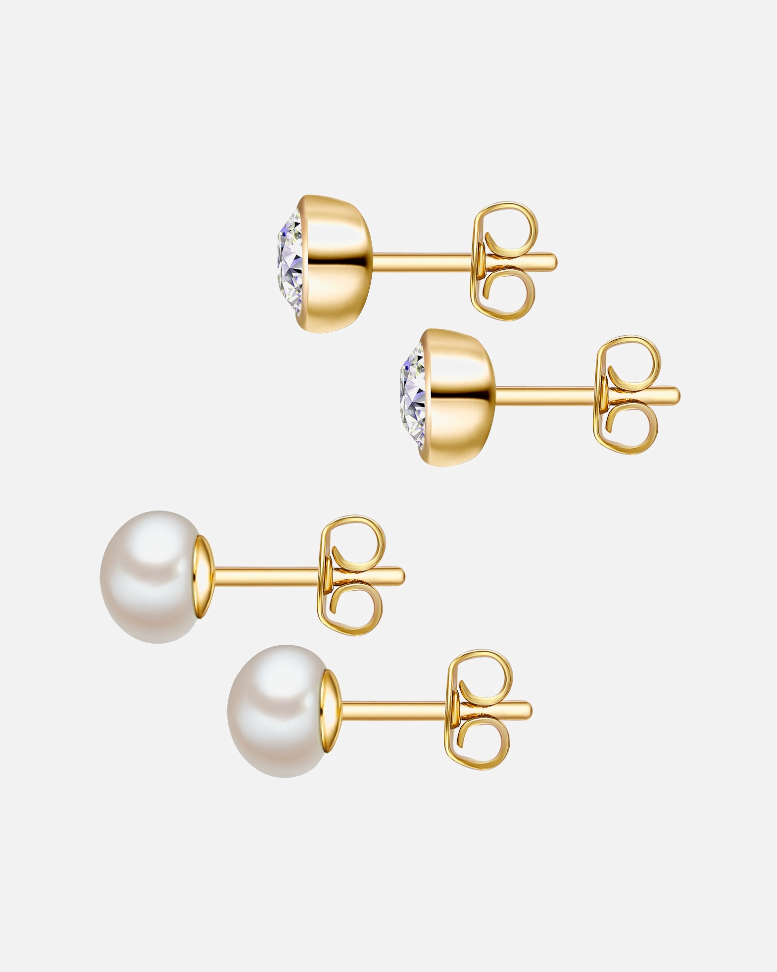 Kolczyki dla Kobieta Rafaela Donata Komplet z kryształami Swarovski® srebro wysokiej próby zdobiony kryształkami Swarovski® Perła hodowlana słodkowodna srebrny 6,0 - 7,0 mm