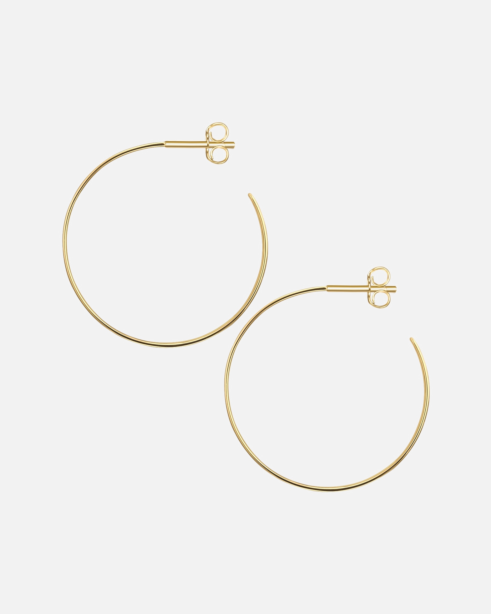 Kolczyki dla Kobieta Glanzstücke München Srebrne kolczyki kreole srebro wysokiej próby żółte złoto 26,7 mm