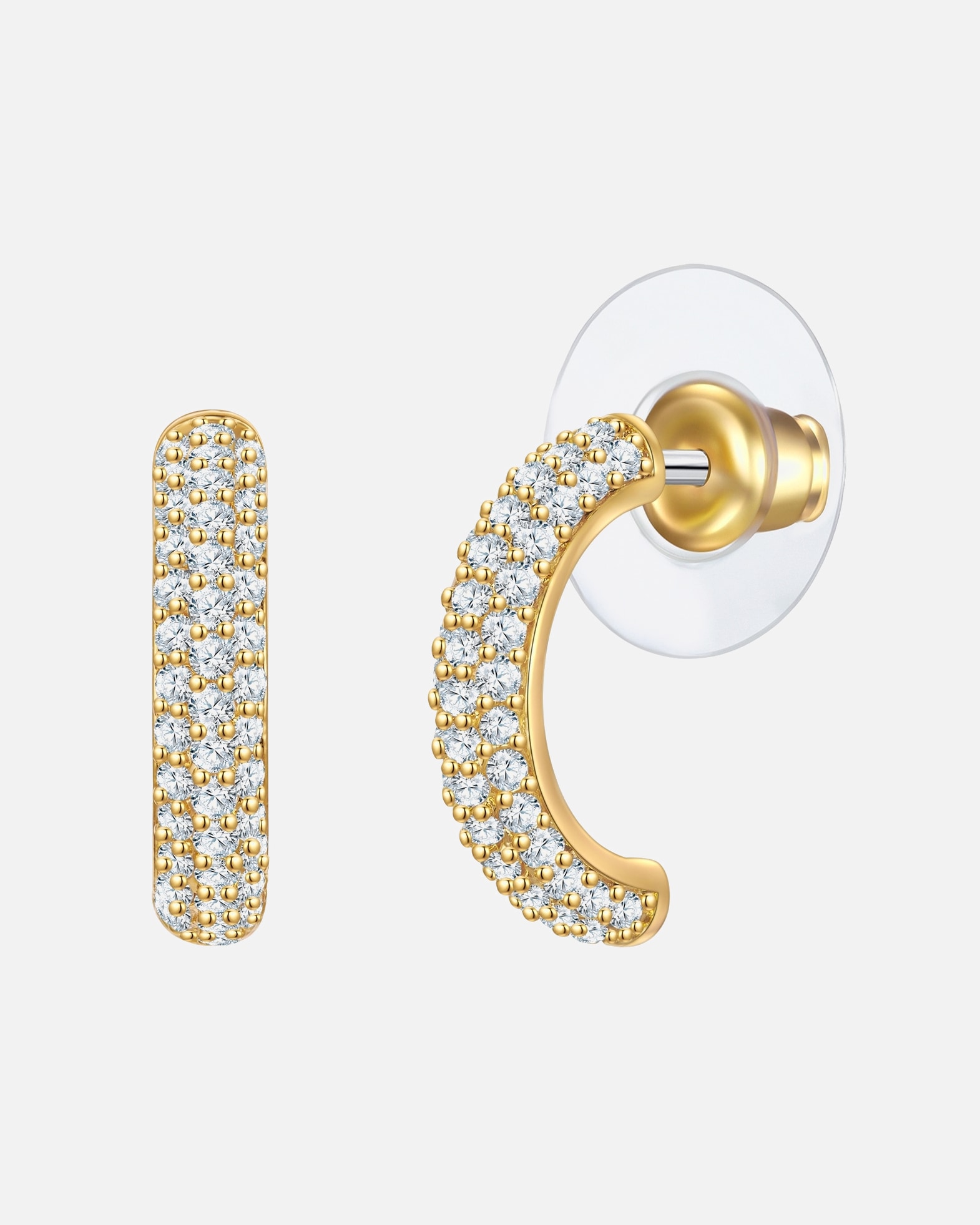 Obrączki dla Kobieta Kolczyki z Mosiadz w Żółte złoto 15,1 mm