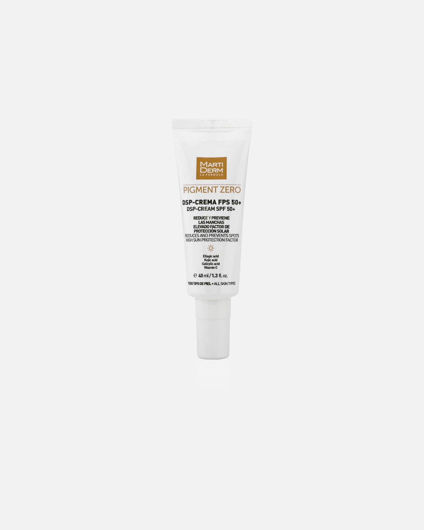 Pielęgnacja przeciw plamom pigmentowym dla Unisex Martiderm PIGMENT ZERO DSP krem depigmentujący SPF50+ 40 ml