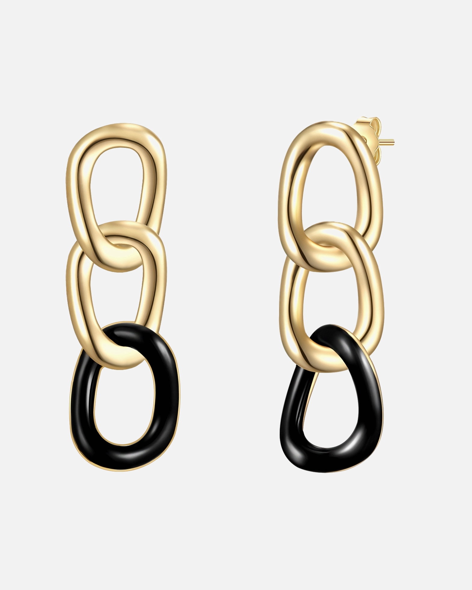 Kolczyki dla Kobieta Kolczyki z Srebro wysokiej próby w Żółte złoto 32,1 mm