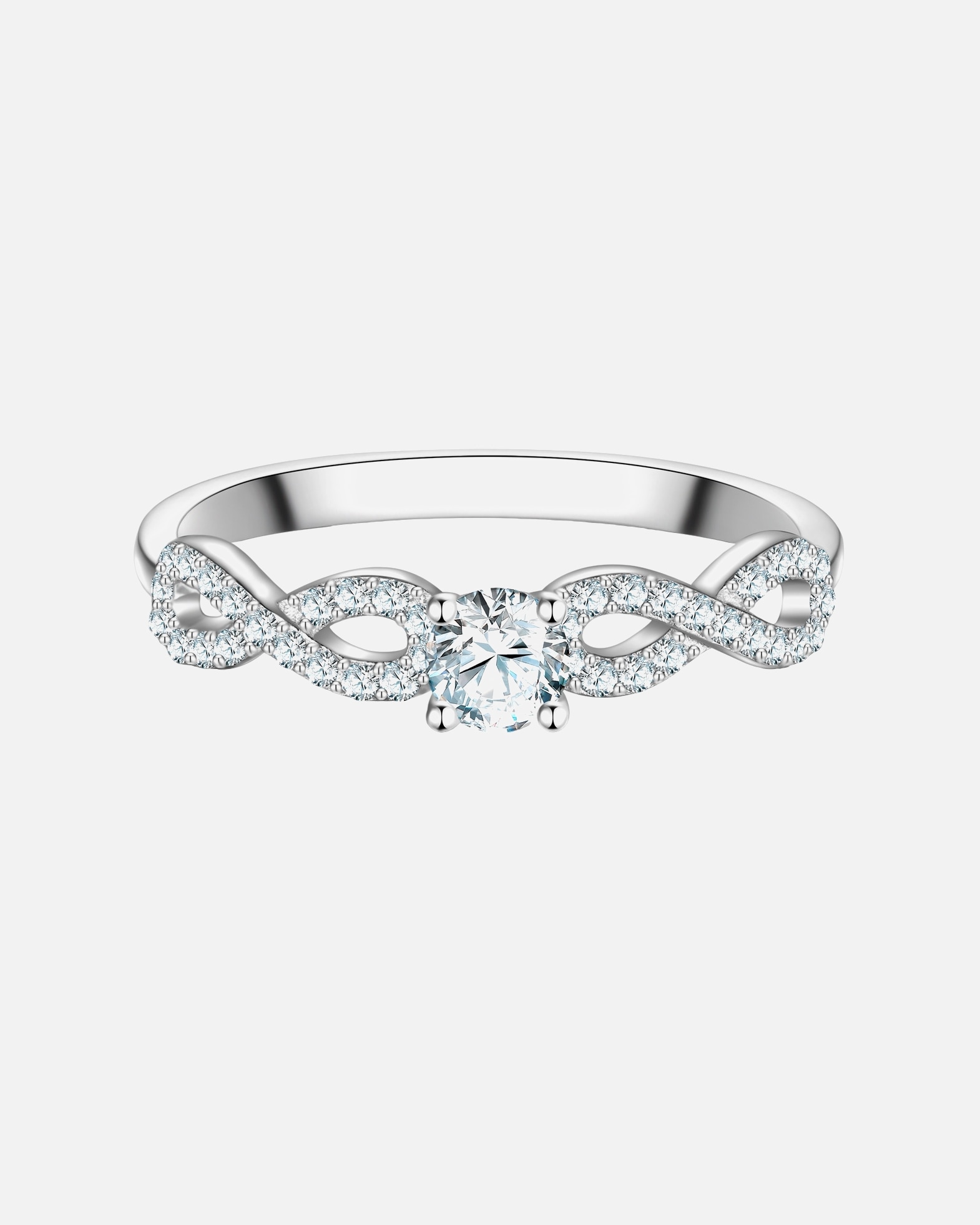 Pierścionek dla Kobieta Trilani Pierscionek z Srebra Sterling w srebrze z Cyrkonia 52