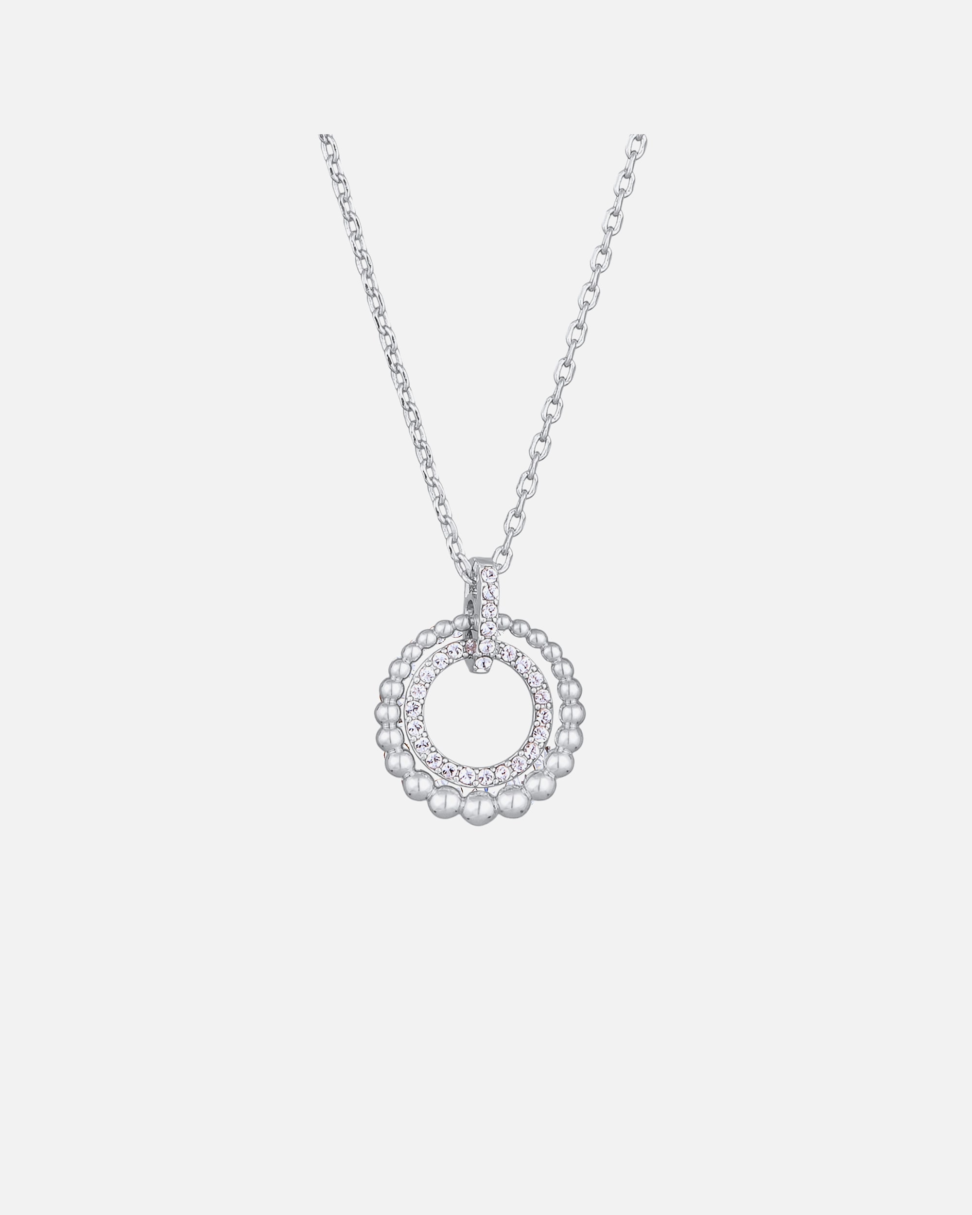 Naszyjnik dla Kobieta Elli Damski wisiorek kula pierścionek elegancki srebrny z kryształkami silberfarben