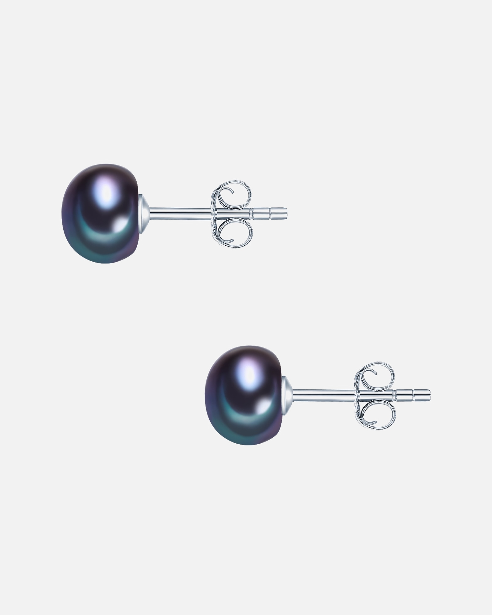 Kolczyki dla Kobieta Valero Pearls Kolczyki sztyfty z perłą srebro wysokiej próby Perła hodowlana słodkowodna srebrny 7,5 mm