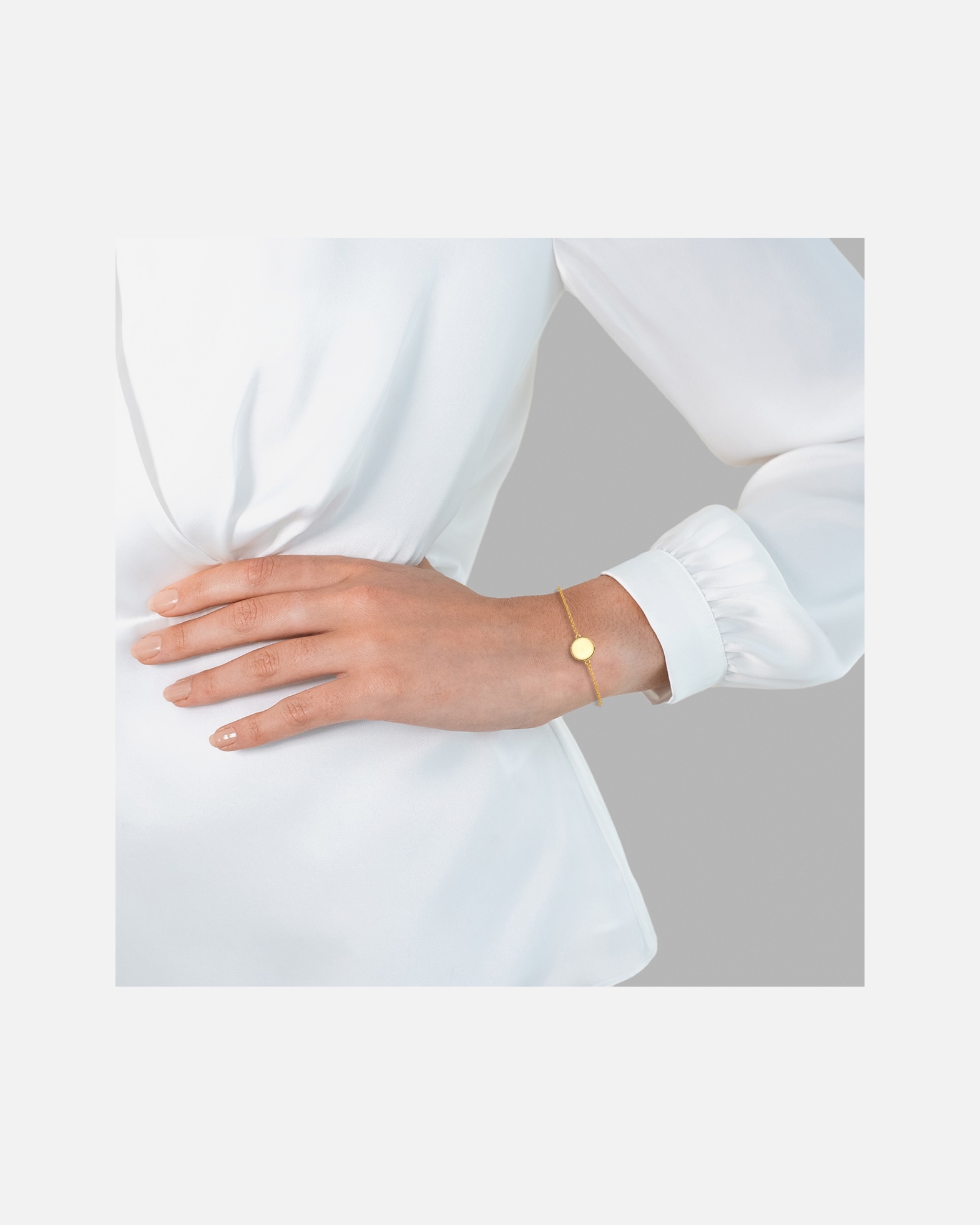 Bransoletka dla Kobieta Glanzstücke München Bransoletka Okrag z Srebro wysokiej próby w Żółte złoto 17,0 cm Basislänge + 3,5 cm Verlängerung