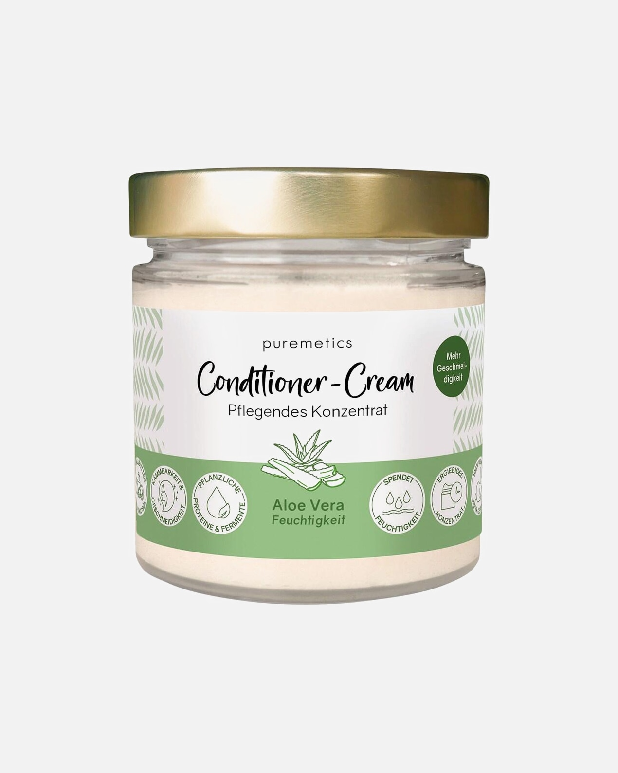 Odżywka do włosów do spłukiwania dla Unisex puremetics Nawilżający krem odżywczy 'Aloe Vera 150 g
