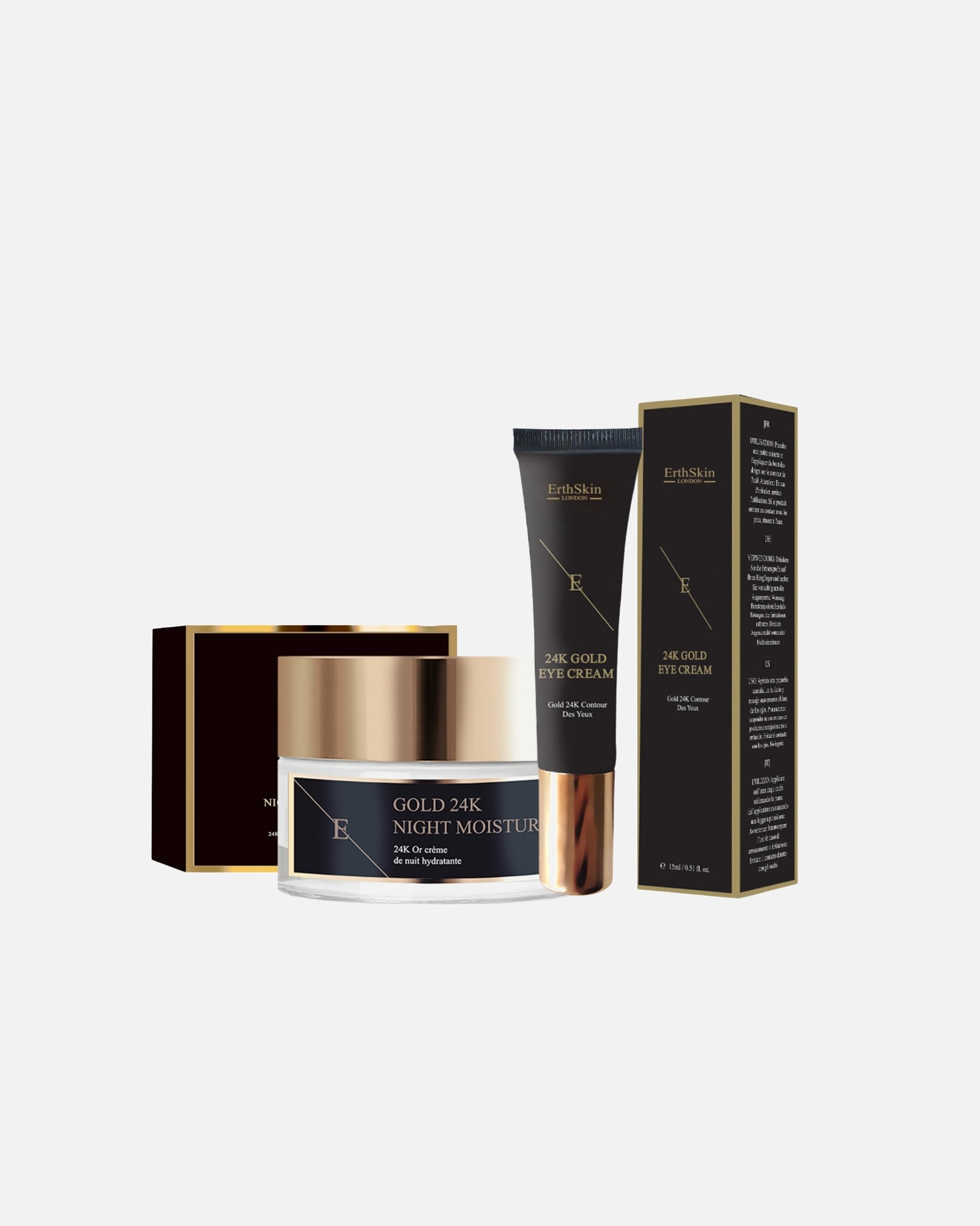 Zestaw do pielęgnacji twarzy dla Kobieta ErthSkin London 24K Night & Eye Essentials 1 sztukaka