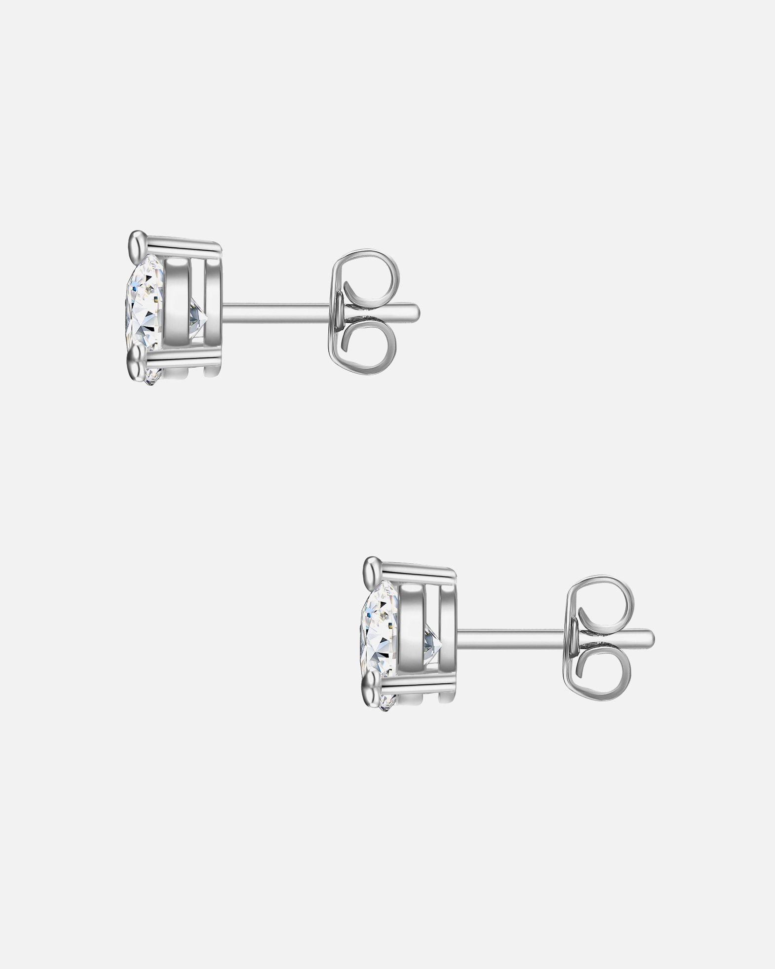 Kolczyki dla Kobieta Glanzstücke München Srebrne kolczyki sztyfty Serce srebro wysokiej próby Cyrkonia srebrny 6,9 mm