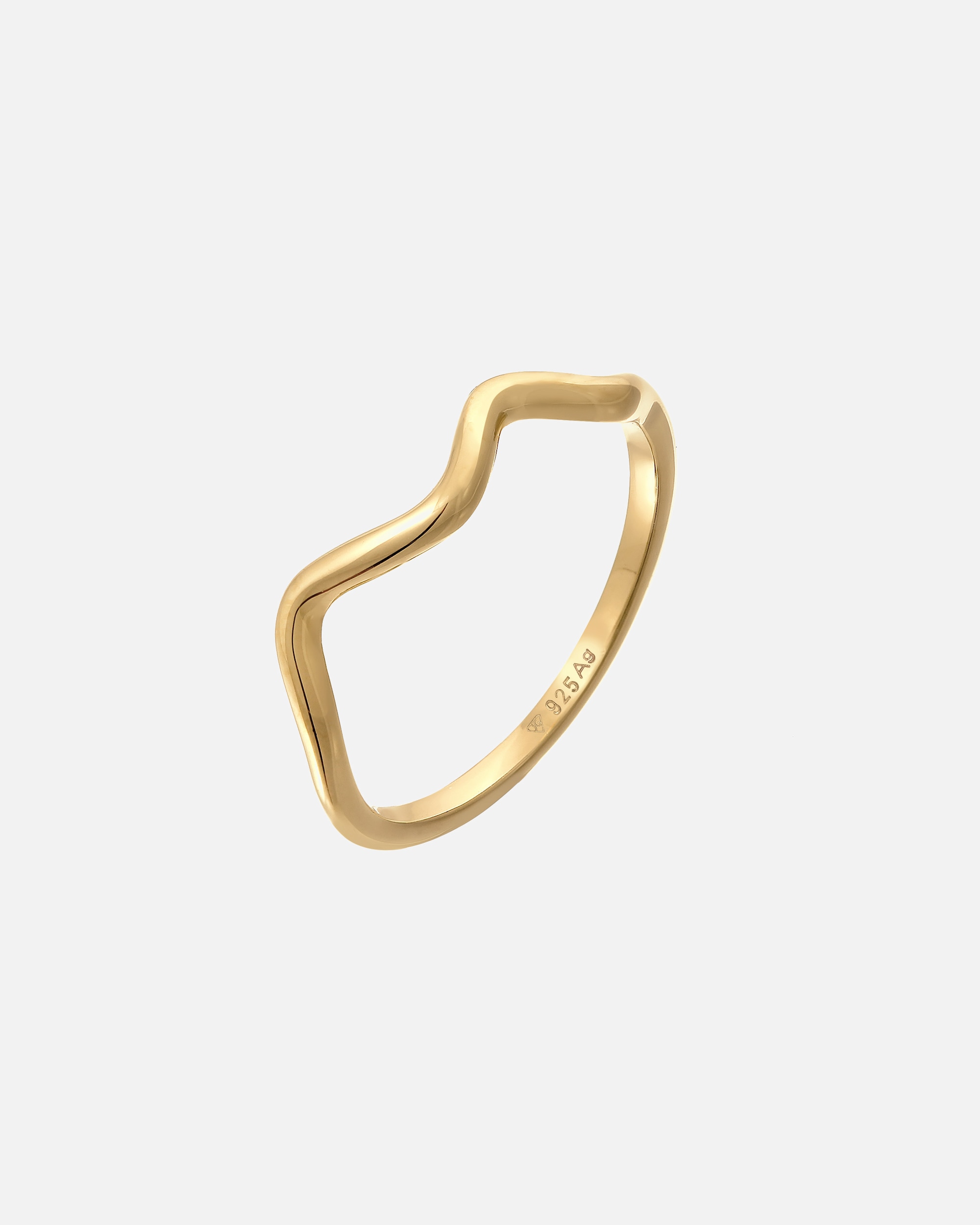 Pierścionek dla Kobieta Elli Damskie fale Minimal Geo Trend w srebrze 925 Sterling Silver 52