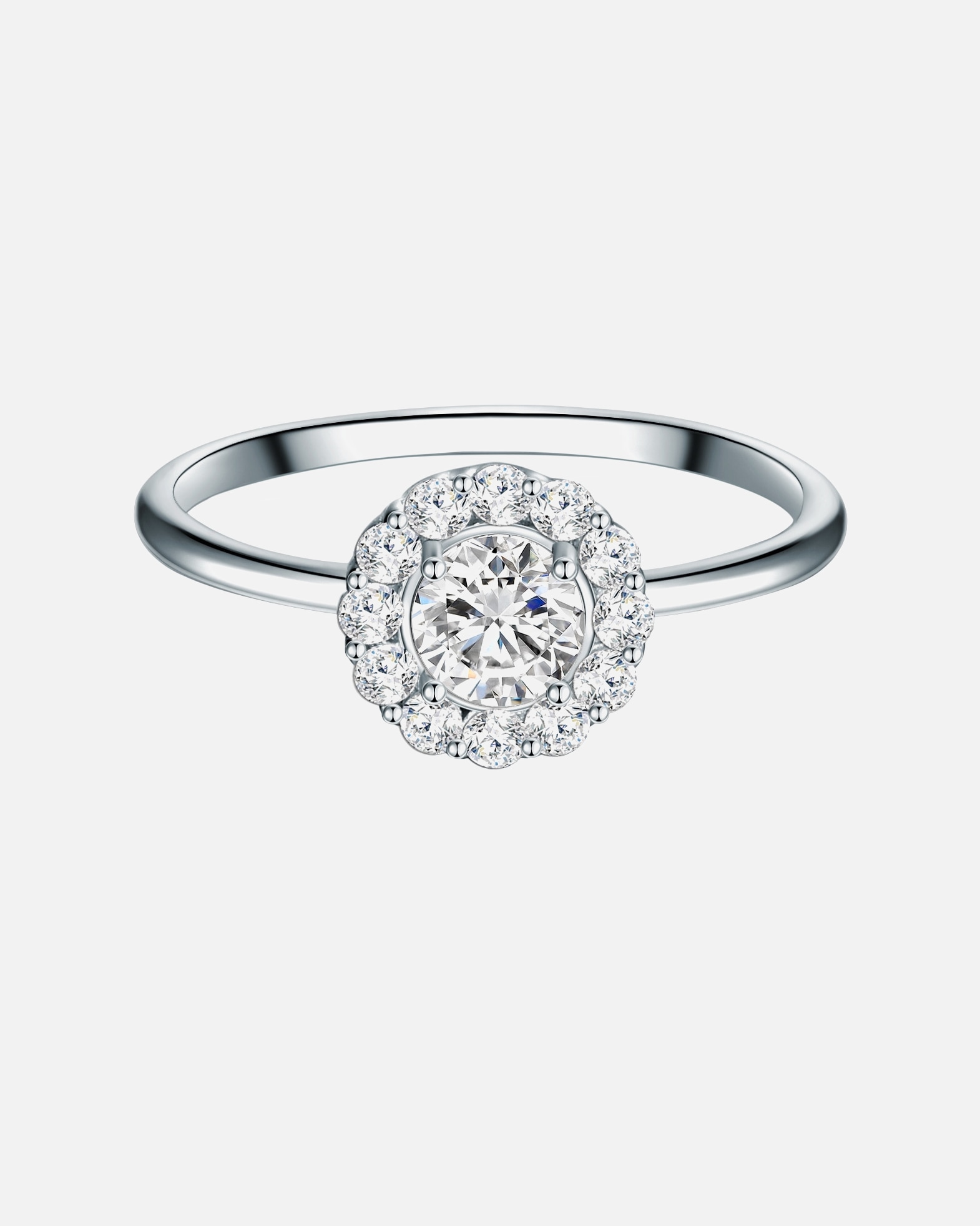 Pierścionek dla Kobieta Trilani Srebrny pierścionek srebro wysokiej próby Cyrkonia srebrny 60