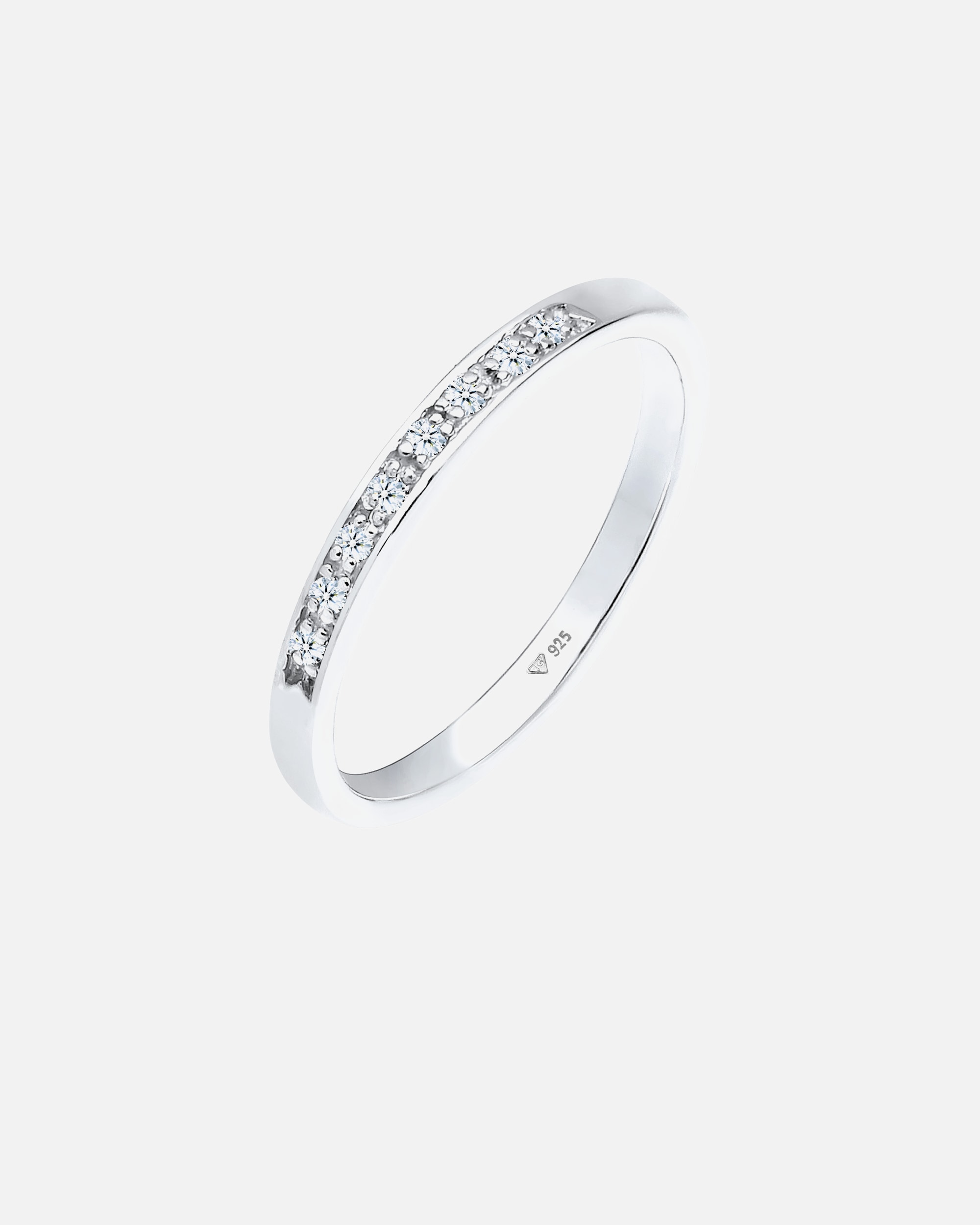 Pierścionek dla Kobieta Elli DIAMONDS damski błyszczący diamentem (0,04 ct.) w srebra próby 925 56