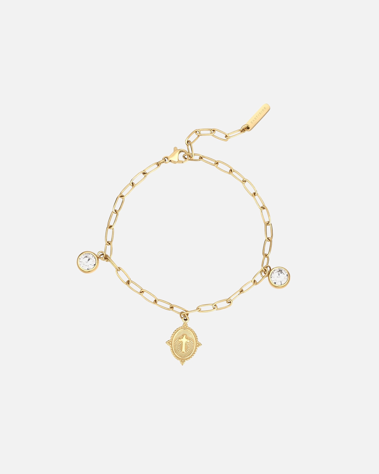 Bransoletka dla Kobieta Bransoletka Stal nierdzewna Żółte złoto 22,0 cm, flexibel einstellbar