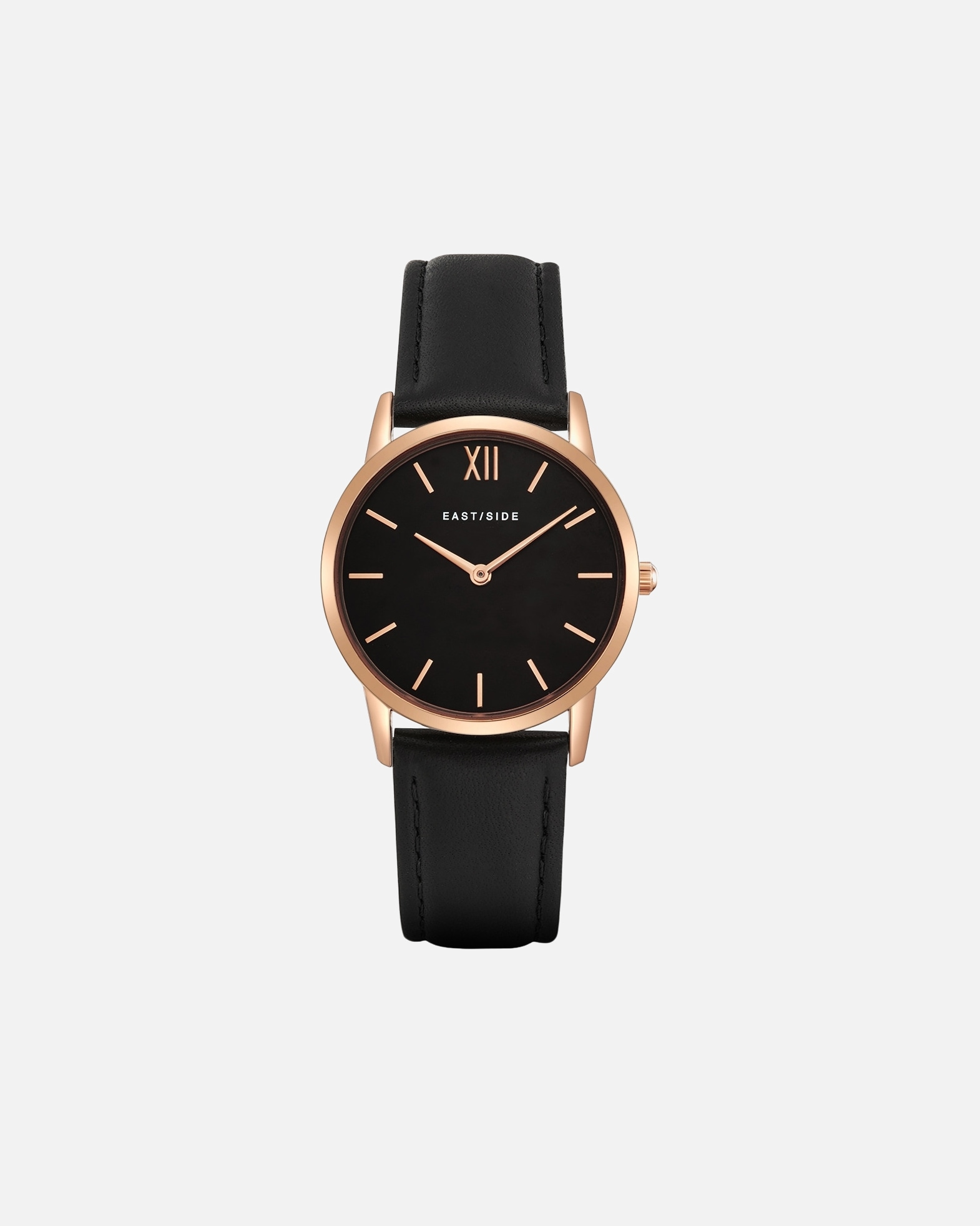Zegar dla Kobieta EASTSIDE Zegarek kwarcowy Upper Union Różowy złoty Skóra naturalna Czarny 33,0 mm