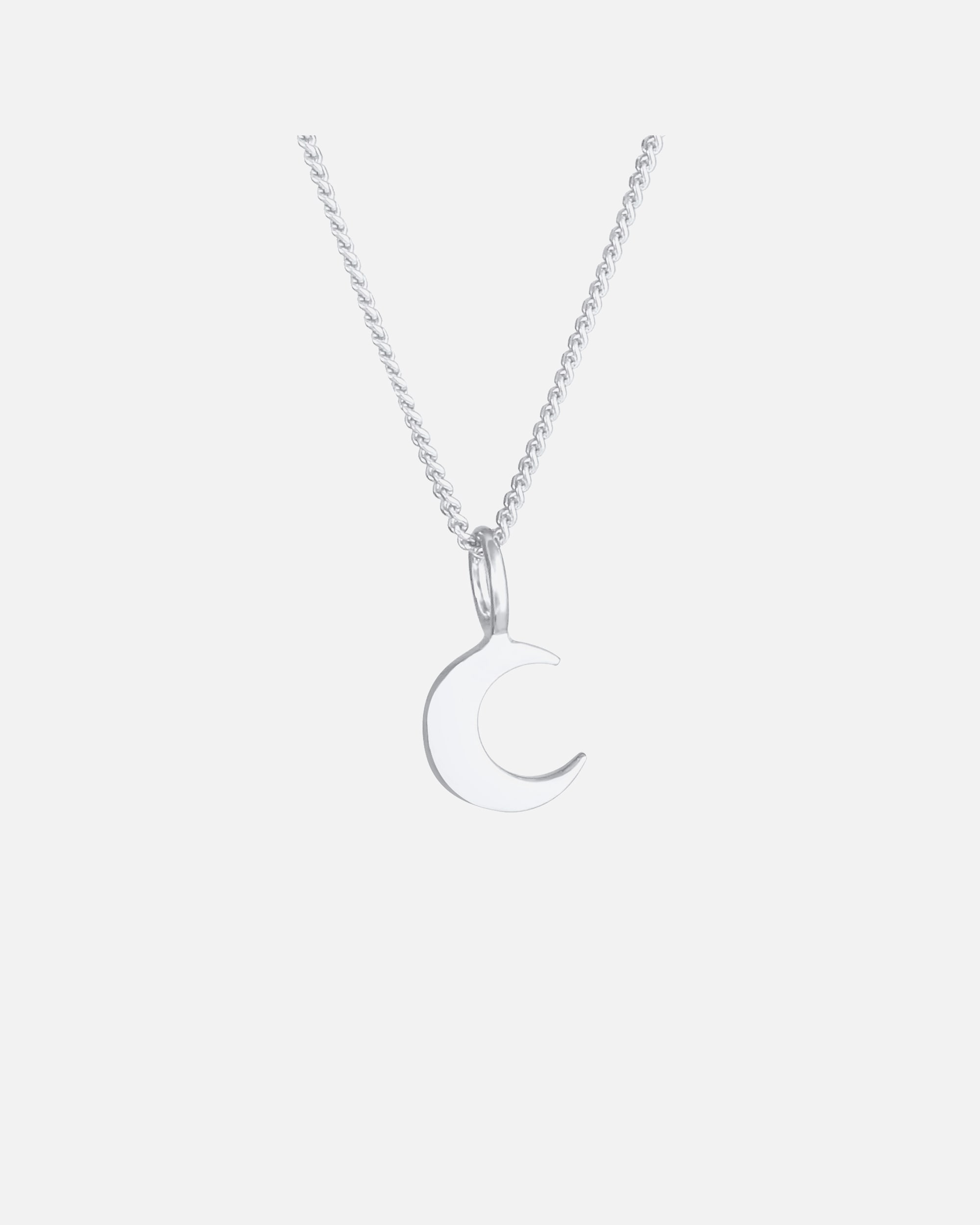 Naszyjnik dla Kobieta Elli Ladies Moon Half Moon Astro Basic łańcuch krawężnikowy w 925 Sterling Silver silberfarben