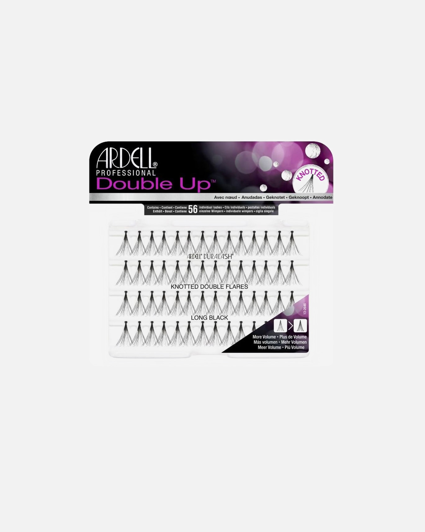 Sztuczne rzęsy dla Unisex Ardell ARDELL INDIVIDUALS DOUBLE UP wiązane podwójne spodnie dzwony #długie czarne długie czarne