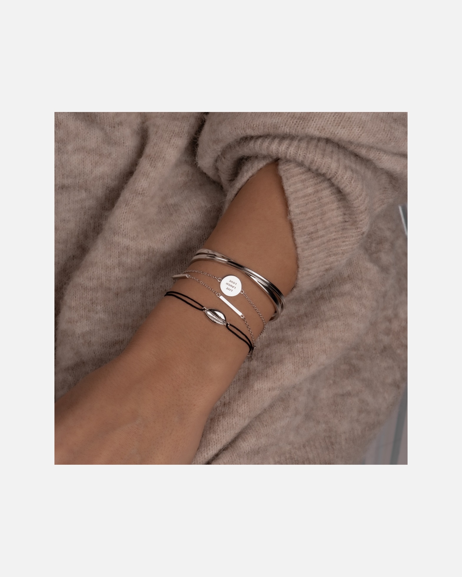 Bransoletka dla Kobieta Glanzstücke München Srebrna bransoleta Muszla srebro wysokiej próby srebrny 15,0 - 22,0 cm, flexibel einstellbar