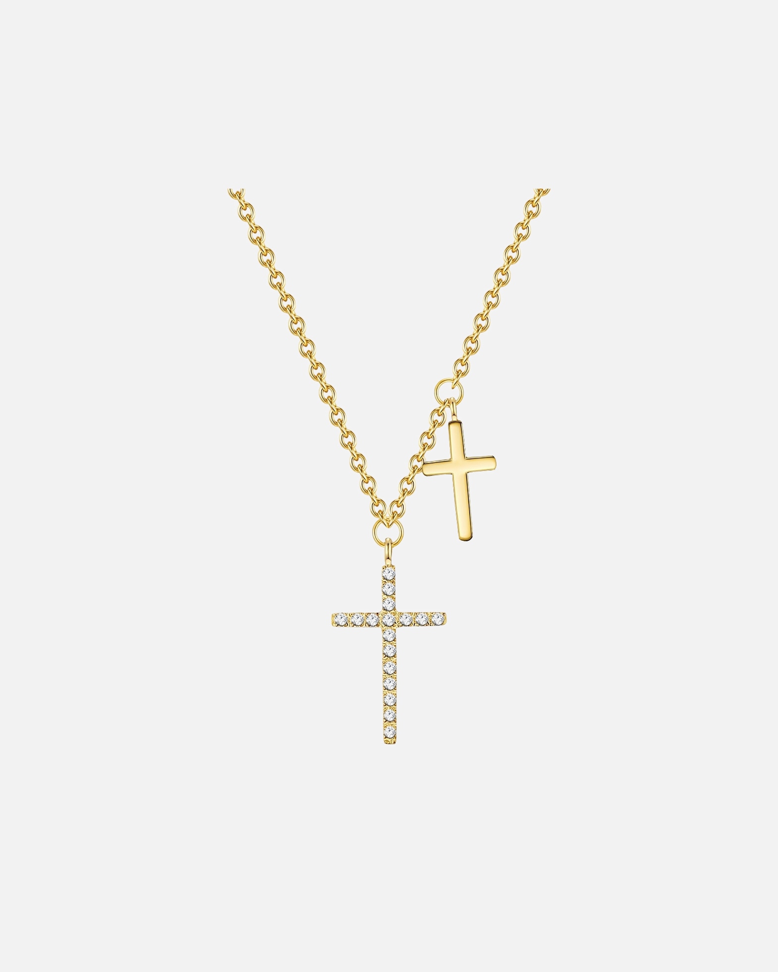 Naszyjnik dla Kobieta EASTSIDE Naszyjnik ze stali szlachetnej Krzyżyk Stal szlachetna Cyrkonia żółte złoto 52,0 cm
