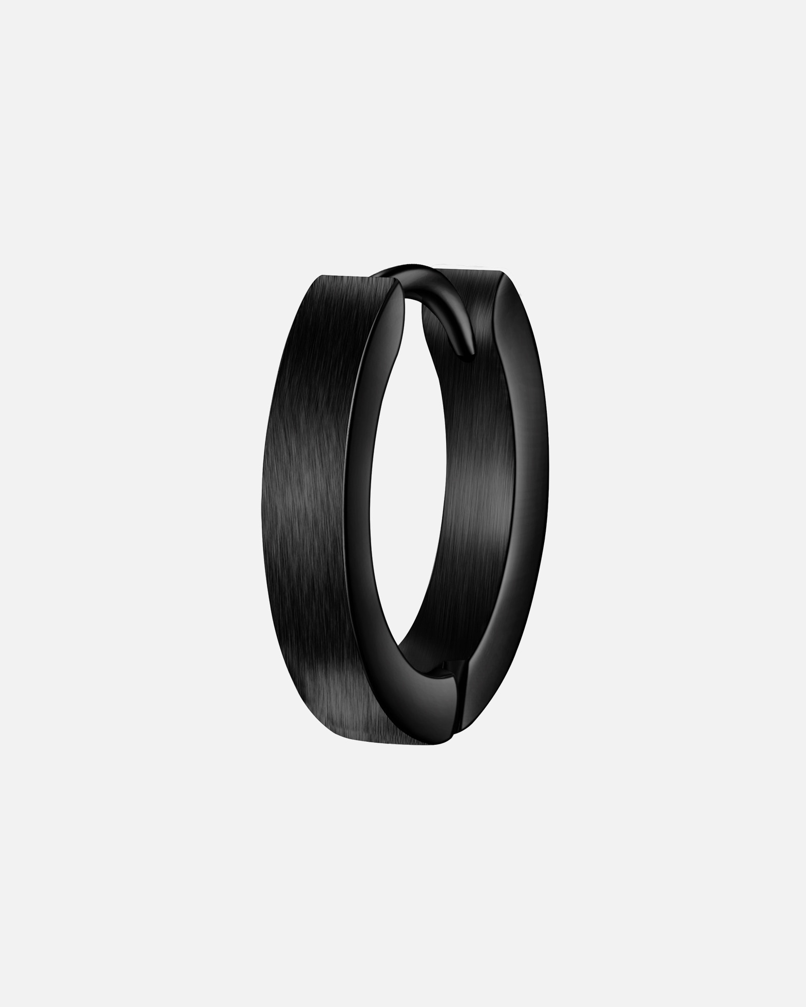 Obrączki dla Mężczyzna Kolczyki Stal nierdzewna Czarny 15,5 mm