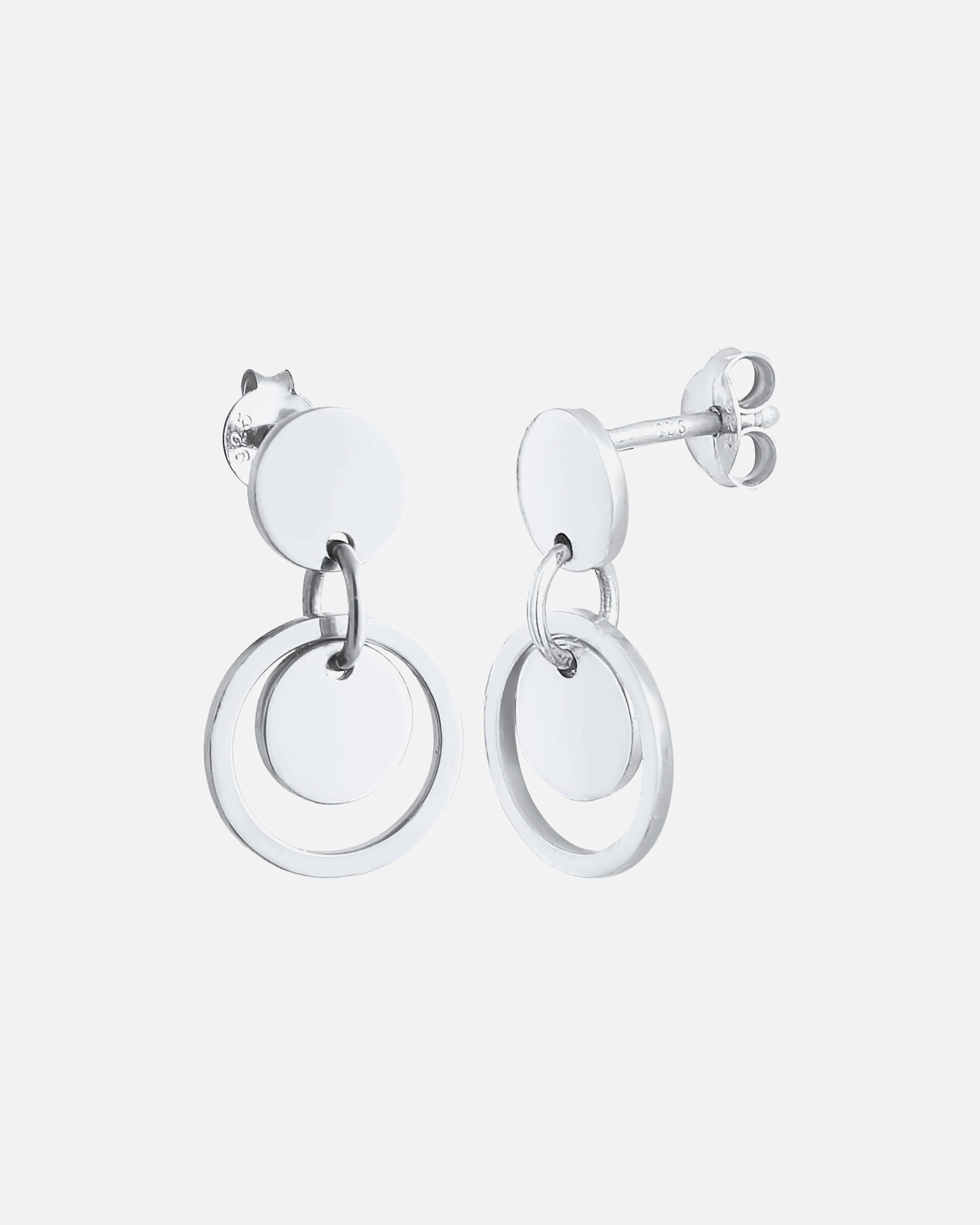 Kolczyki dla Kobieta Elli Damskie Koło Geo Trend Boho Look w pozłącanym srebrze próby 925 Sterling Silver silberfarben
