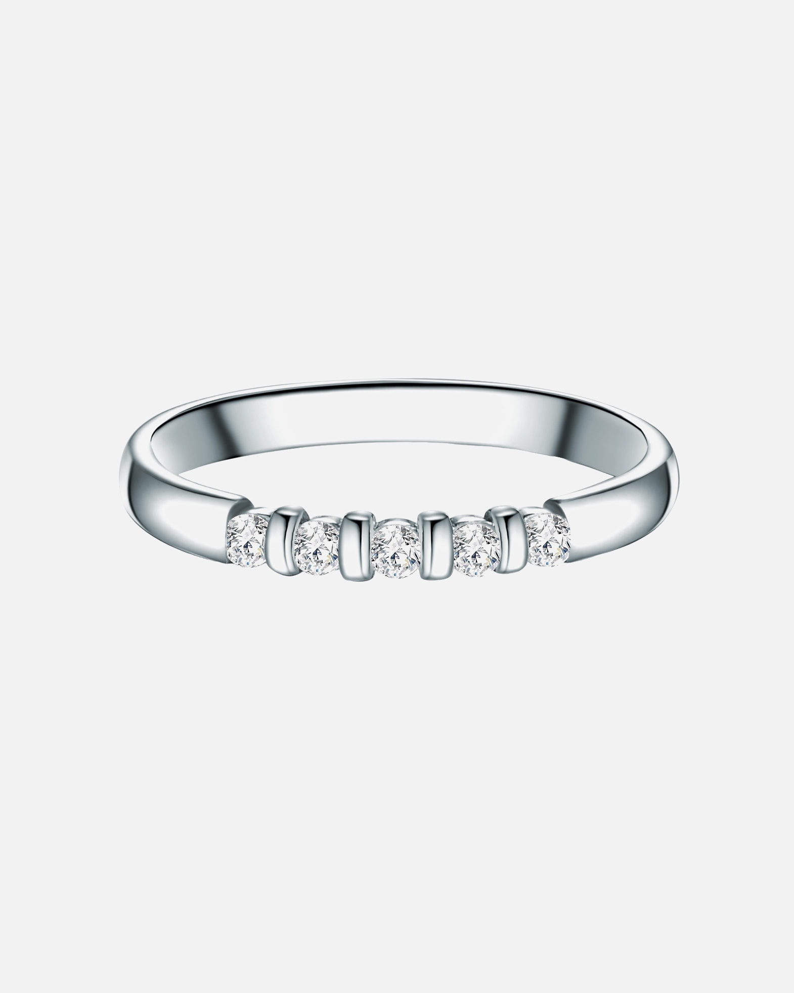 Pierścionek dla Kobieta Trilani Srebrny pierścionek srebro wysokiej próby Cyrkonia srebrny 58