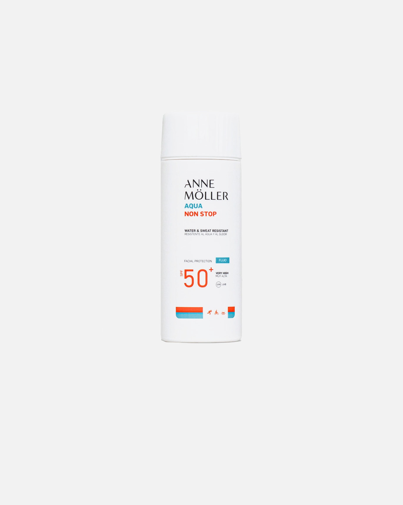 Krem do opalania dla Unisex Anne Möller AQUA NON STOP wodoodporny i odporny na pot SPF50+ 75 ml