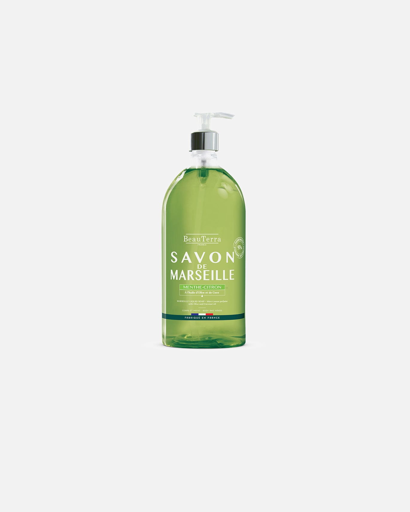 Żel pod prysznic dla Unisex Mydło MARSEILLE miętowo-cytrynowe 1000 ml