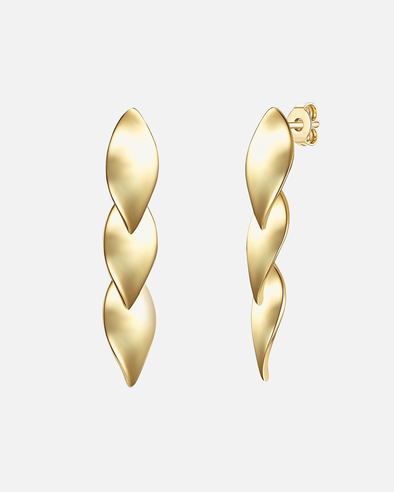 Kolczyki dla Kobieta Kolczyki z Srebro wysokiej próby w Żółte złoto 38,3 mm