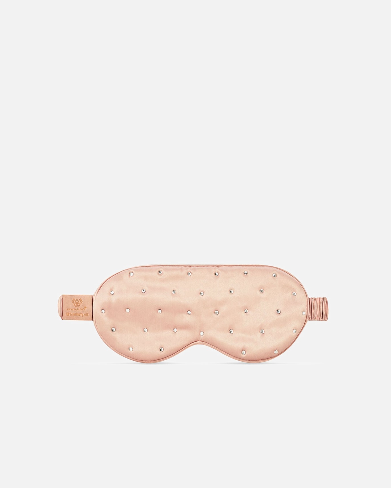 Maska na oczy dla Unisex Crystallove Opaska na oczy z jedwabiu z kryształkami – rose gold Opaska na oczy z jedwabiu z kryształkami – rose gold
