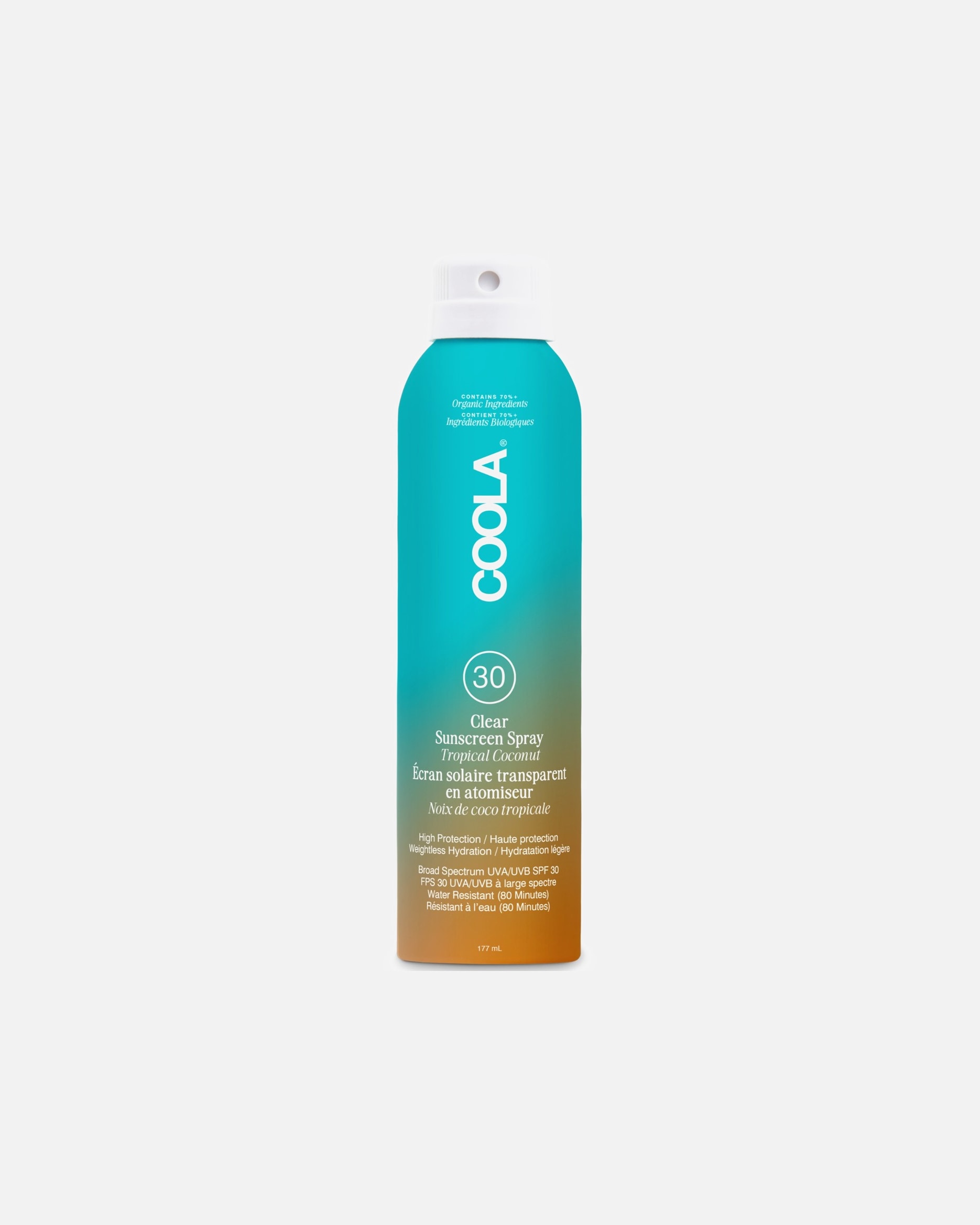 Spray do opalania dla Unisex Coola Classic Classic SPF 30 Body Spray Tropical Coconut 177 ml
