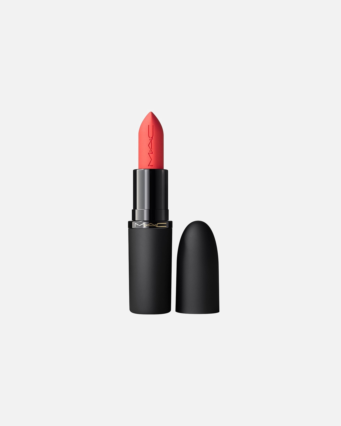 Pomadka do ust w sztyfcie dla Unisex MAC Powder Kiss Hazy Matte Lipstick 13 - MANDARINO