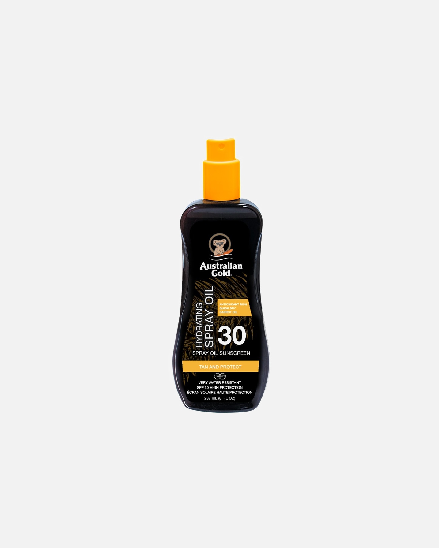 Spray do opalania dla Unisex Australian Gold SPF 30 CARROT INTENSIFIER OIL SPRAY- Olejek w sprayu do opalania SPF 30