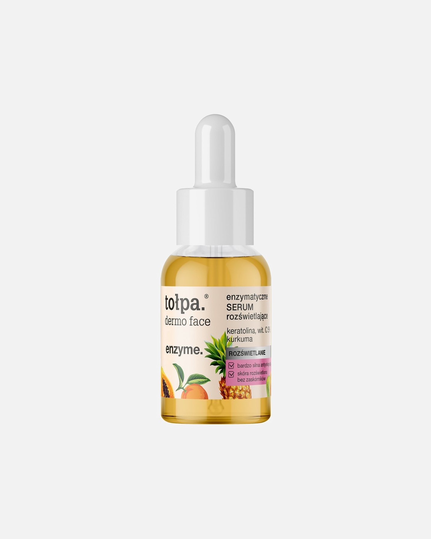 Glow Serum dla Unisex Tołpa dermo face enzyme enzymatyczne serum rozświetlające 30 ml