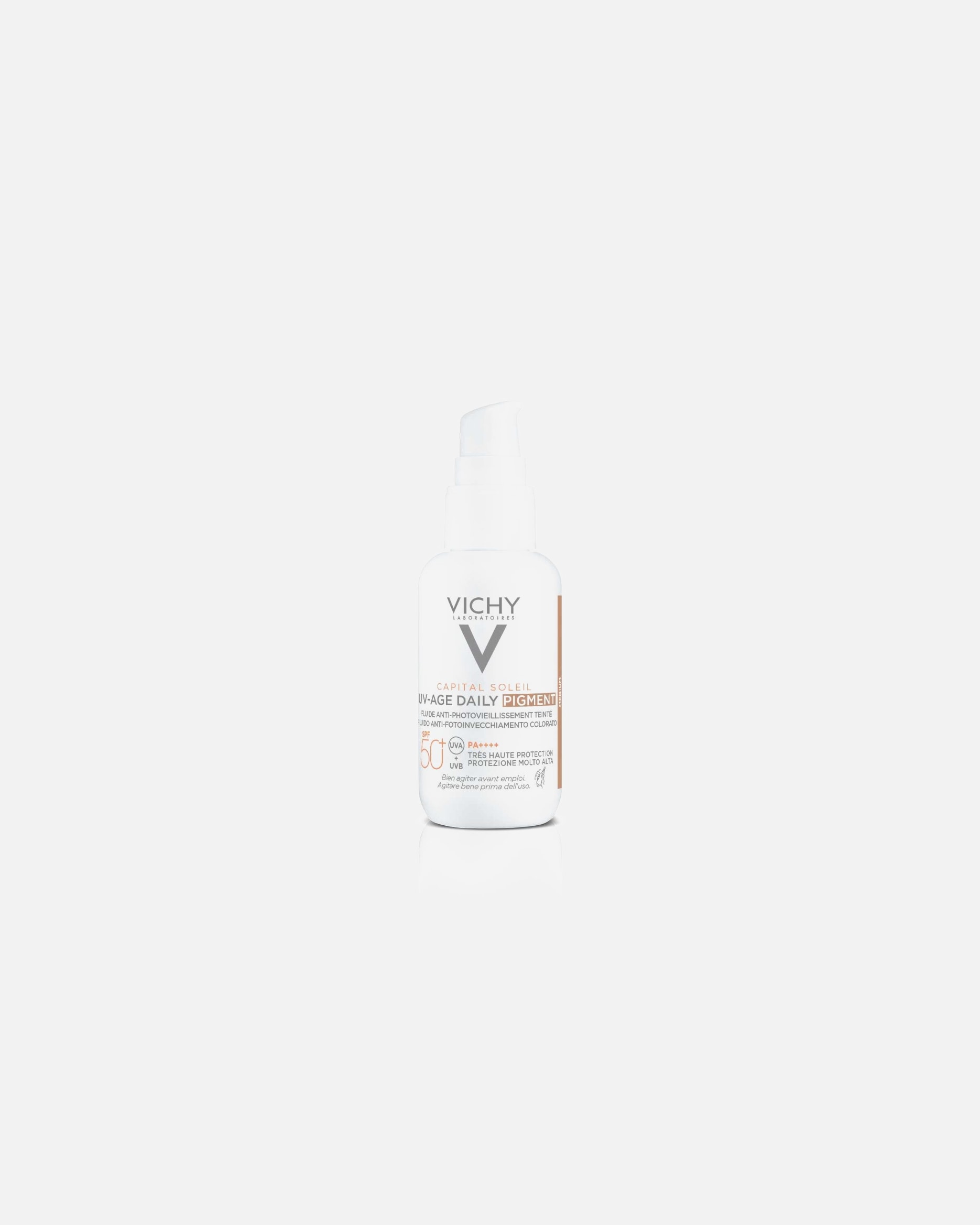 Krem do opalania dla Unisex Vichy Capital Soleil Fluide Solaire Anti-Photoviellissement Teinte Medium SPF50+ UV-AGE na dzień 40 ml