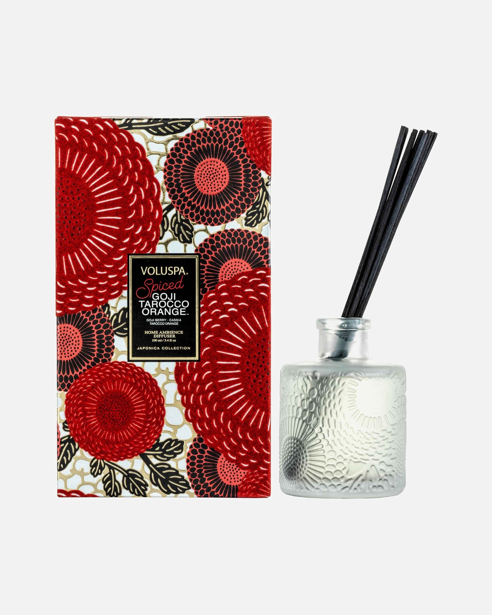 Zapach do pomieszczeń dla Unisex VOLUSPA Japonica Holiday Reed Diffuser Spiced Goji Tarocco Orange
