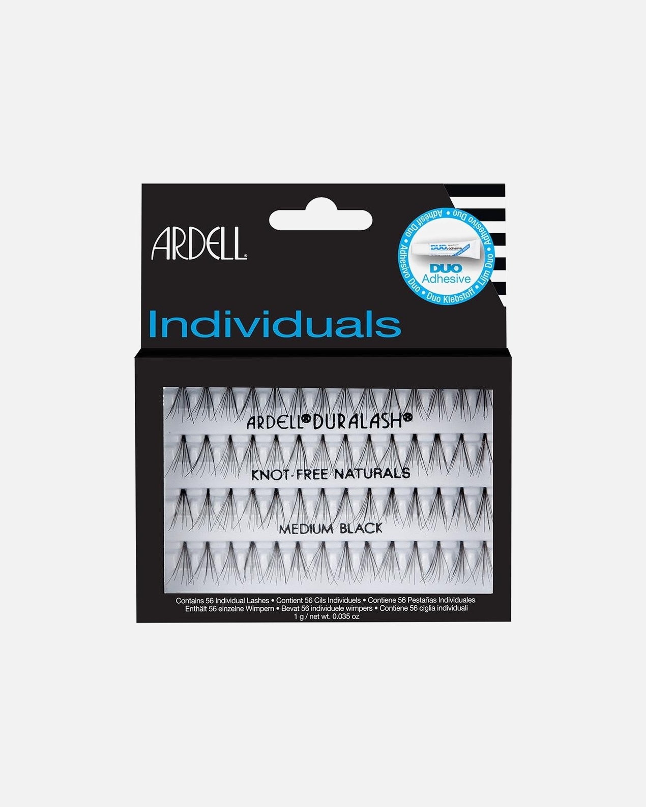 Sztuczne rzęsy dla Unisex Ardell Individuals Duralash Naturals Medium Black 1 szt.