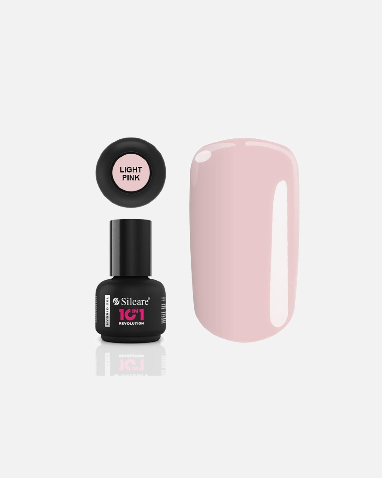 Utwardzacz do paznokci dla Unisex Silcare 10in1 Revoultion Hybrid Gel LIGHT PINK