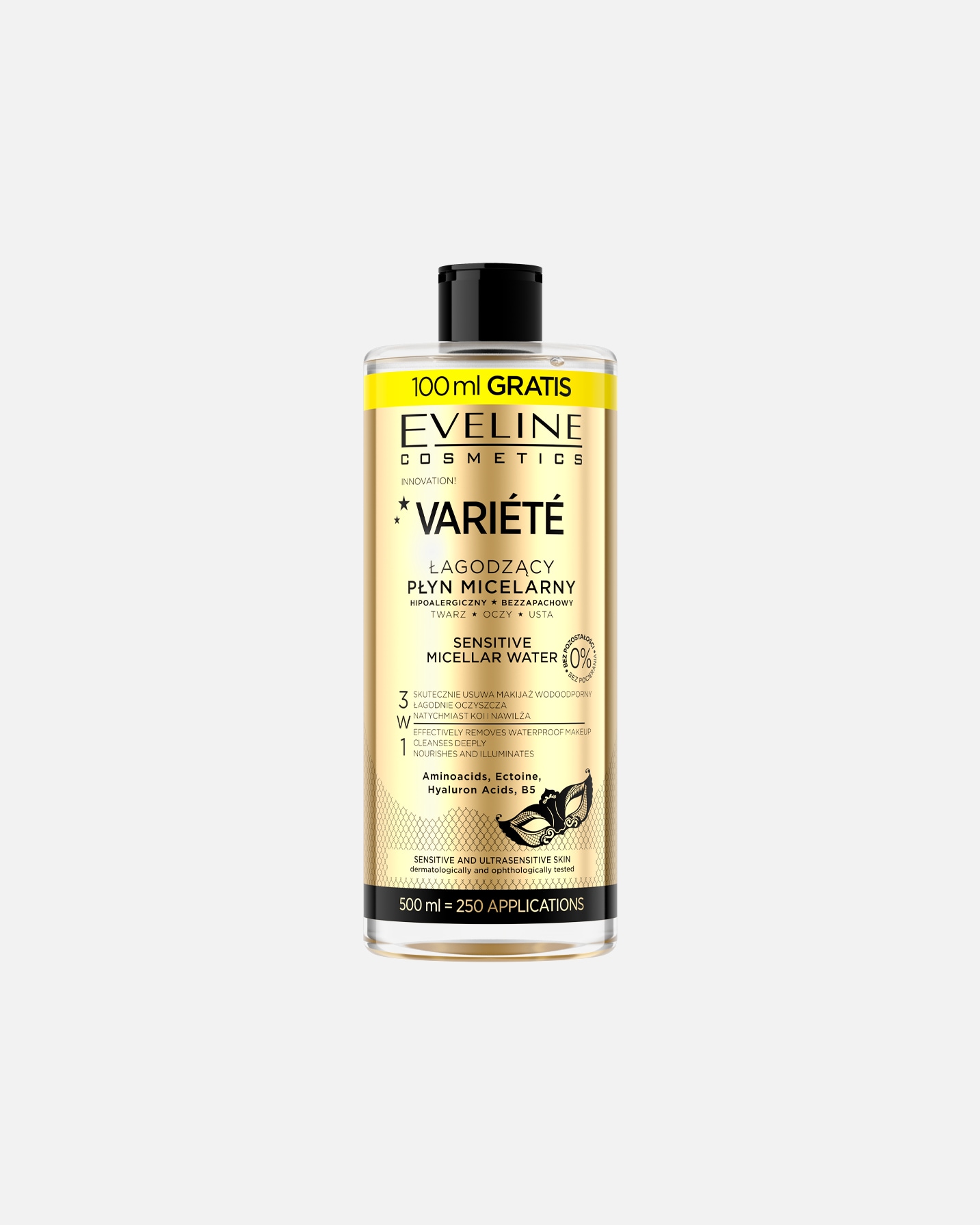Woda micelarna dla Unisex Eveline Cosmetics Variété Łagodzący płyn micelarny 500 ml