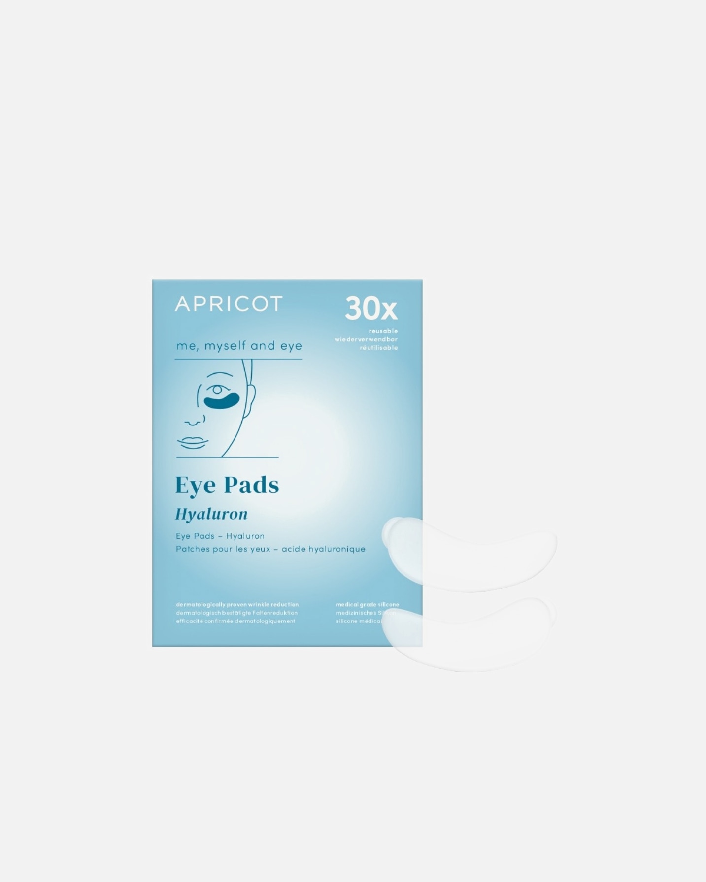 Płatki pod oczy dla Unisex Apricot Eye Pads with Hyaluron 1 Stk.