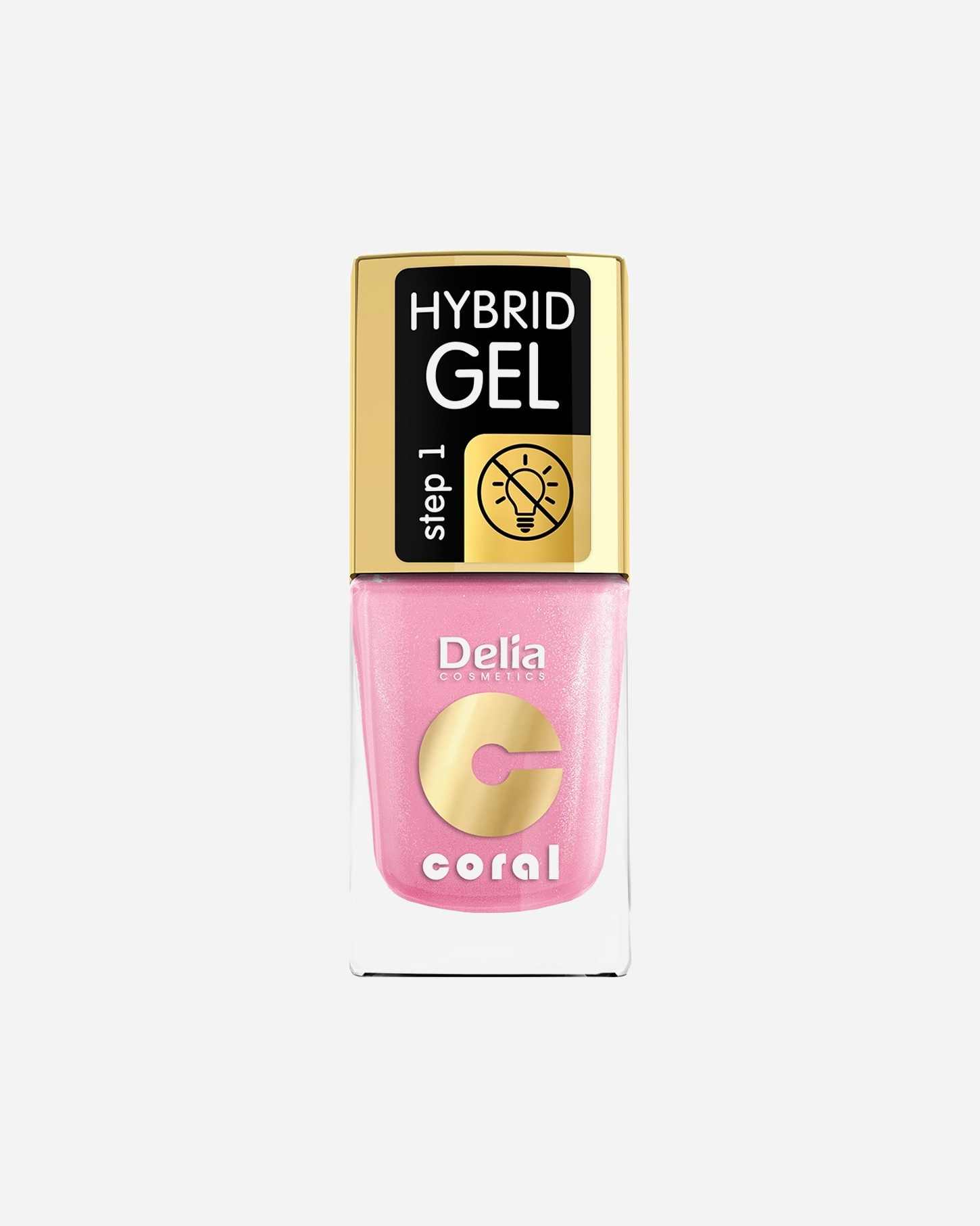Lakier do paznokci dla Unisex Delia Cosmetics CORAL - HYBRID GEL Lakier d/paz 01 CZERWONY 31 Jasny perłowy róż