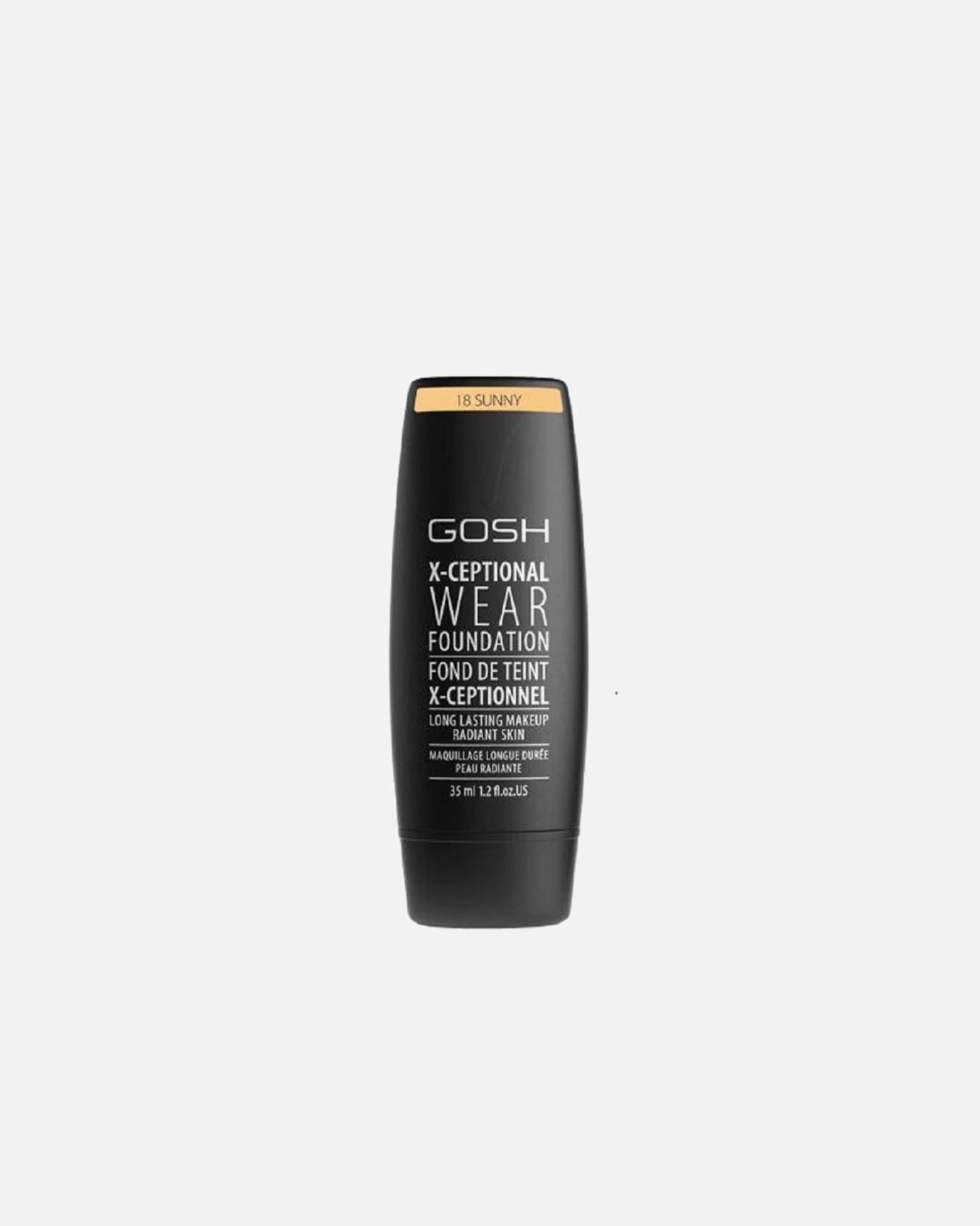 Podkład dla Unisex Gosh Copenhagen X-Ceptional Wear Foundation Long Lasting Makeup 18 Sunny