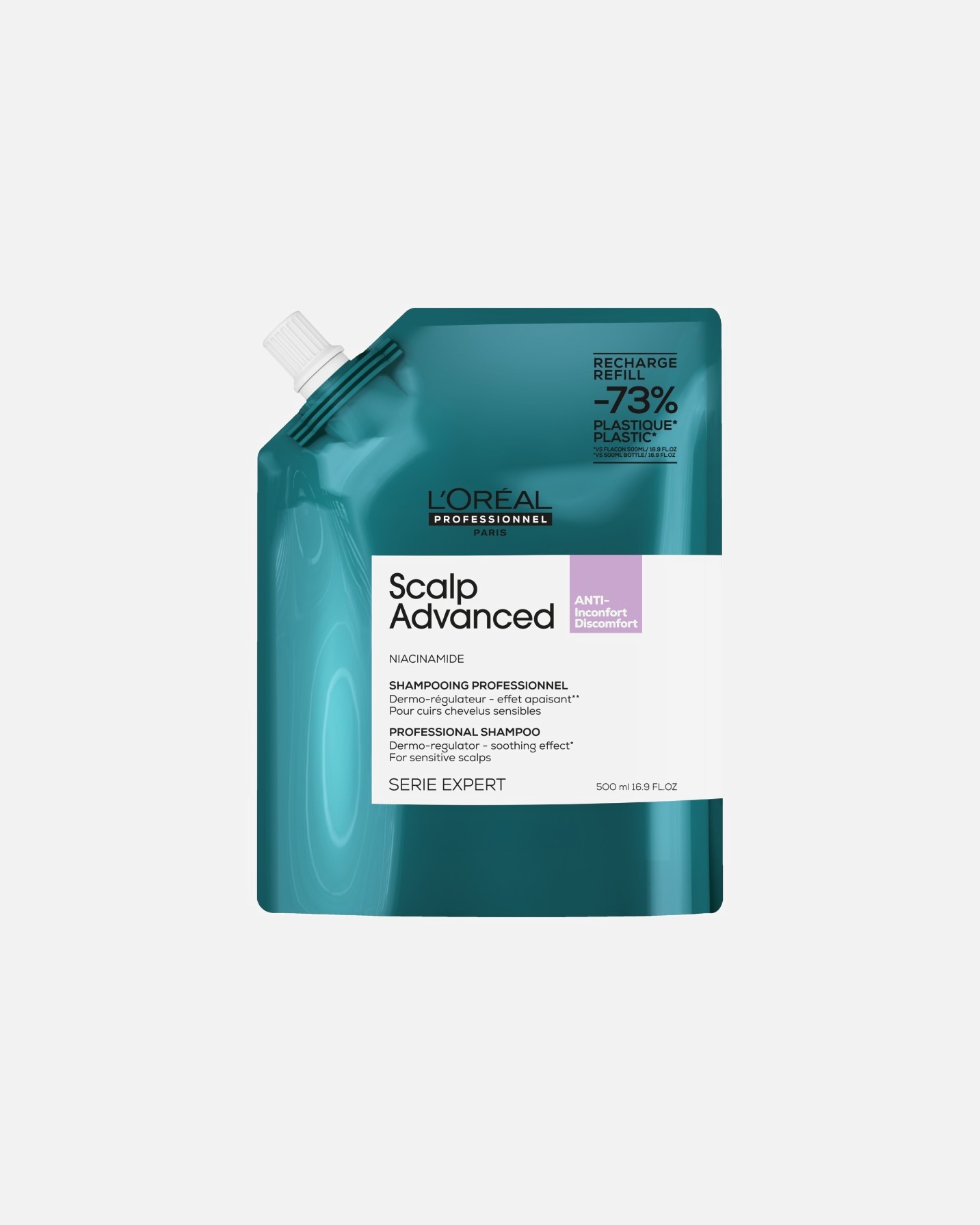 Szampon do włosów dla Unisex L´Oréal Professionnel Paris Serie Expert Scalp Advanced Anti-Discomfort Dermo-Regulator Shampoo 500 ml - Refill