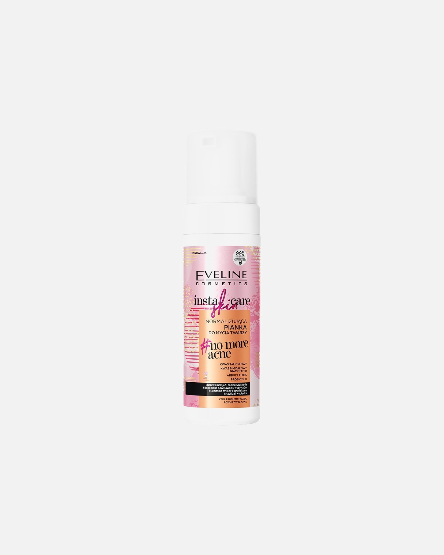 Pianka do mycia twarzy dla Unisex Eveline Cosmetics Insta Skin Care Normalizująca pianka do mycia twarzy 150 ml