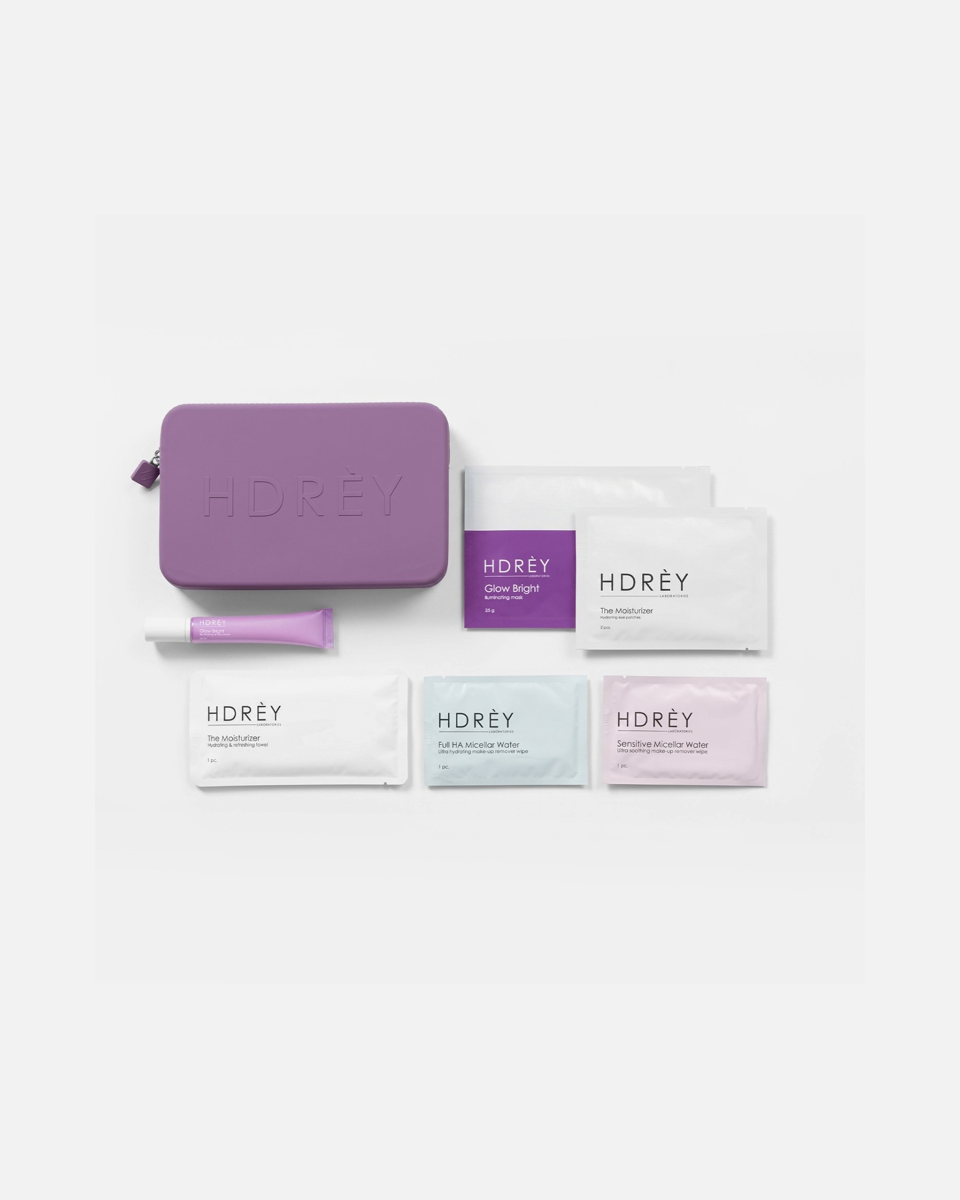 Zestaw do pielęgnacji ciała dla Unisex HDREY Default Brand Line TRAVEL SET Purple 1 szt.