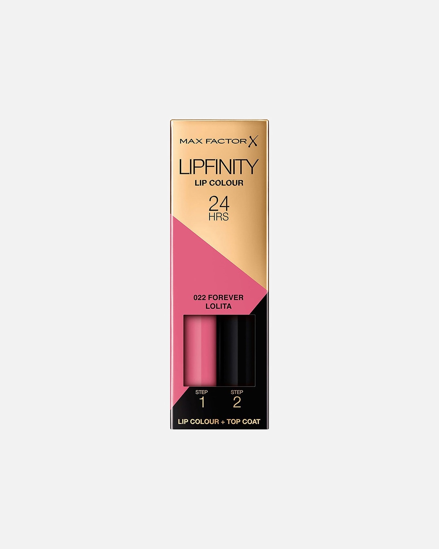 Pomadka do ust w sztyfcie dla Unisex Max Factor Max Factor Lipfinity Lip Colour 24h dwufazowa szminka o długotrwałym efekcie nr 22 Forever Lolita 022 - FOREVER LOLITA