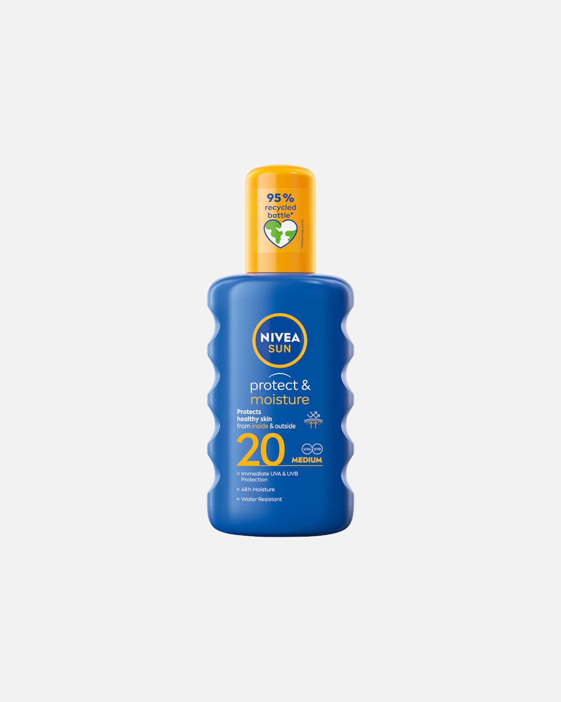 Krem do opalania dla Unisex NIVEA SUN Protect & Moisture Nawilżający balsam w sprayu do opalania SPF 20, 200 ml 200 ml