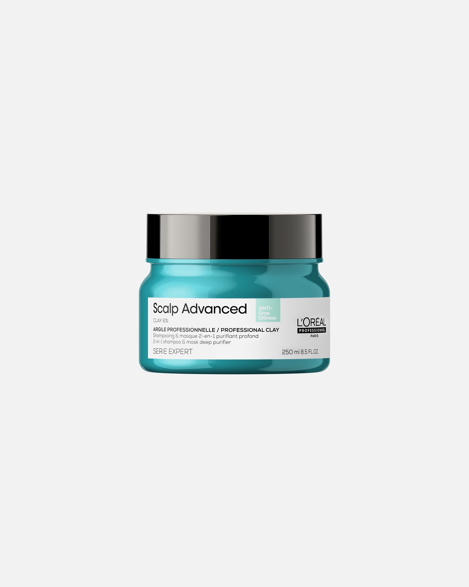 Maska do włosów dla Unisex L´Oréal Professionnel Paris Serie Expert Scalp Advanced Anti-Oiliness 2in1 Deep Purifier Clay 250 ml