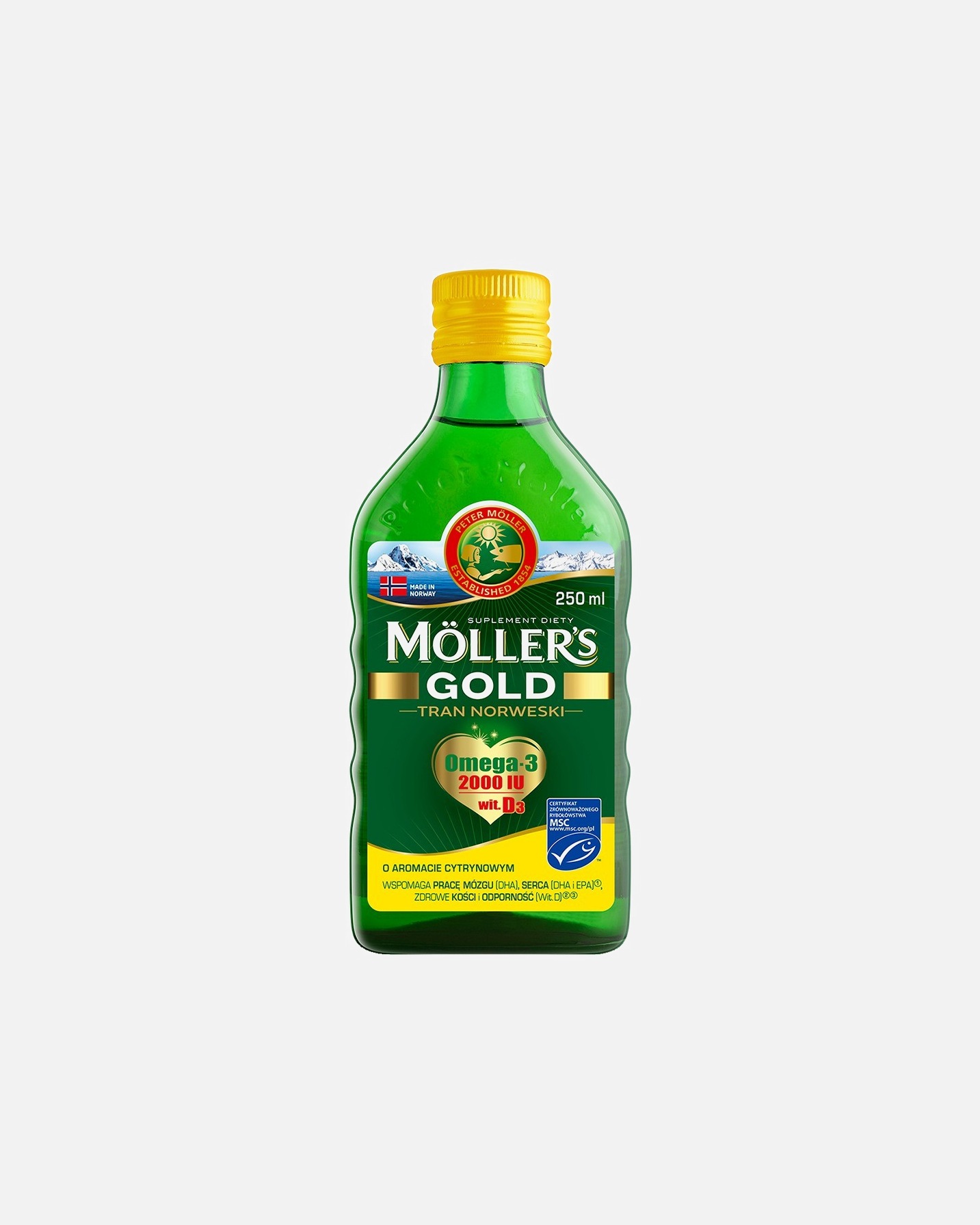 Suplement diety dla Unisex MOLLER'S MOLLER'S Tran Norweski Gold 250 ml 250 ml