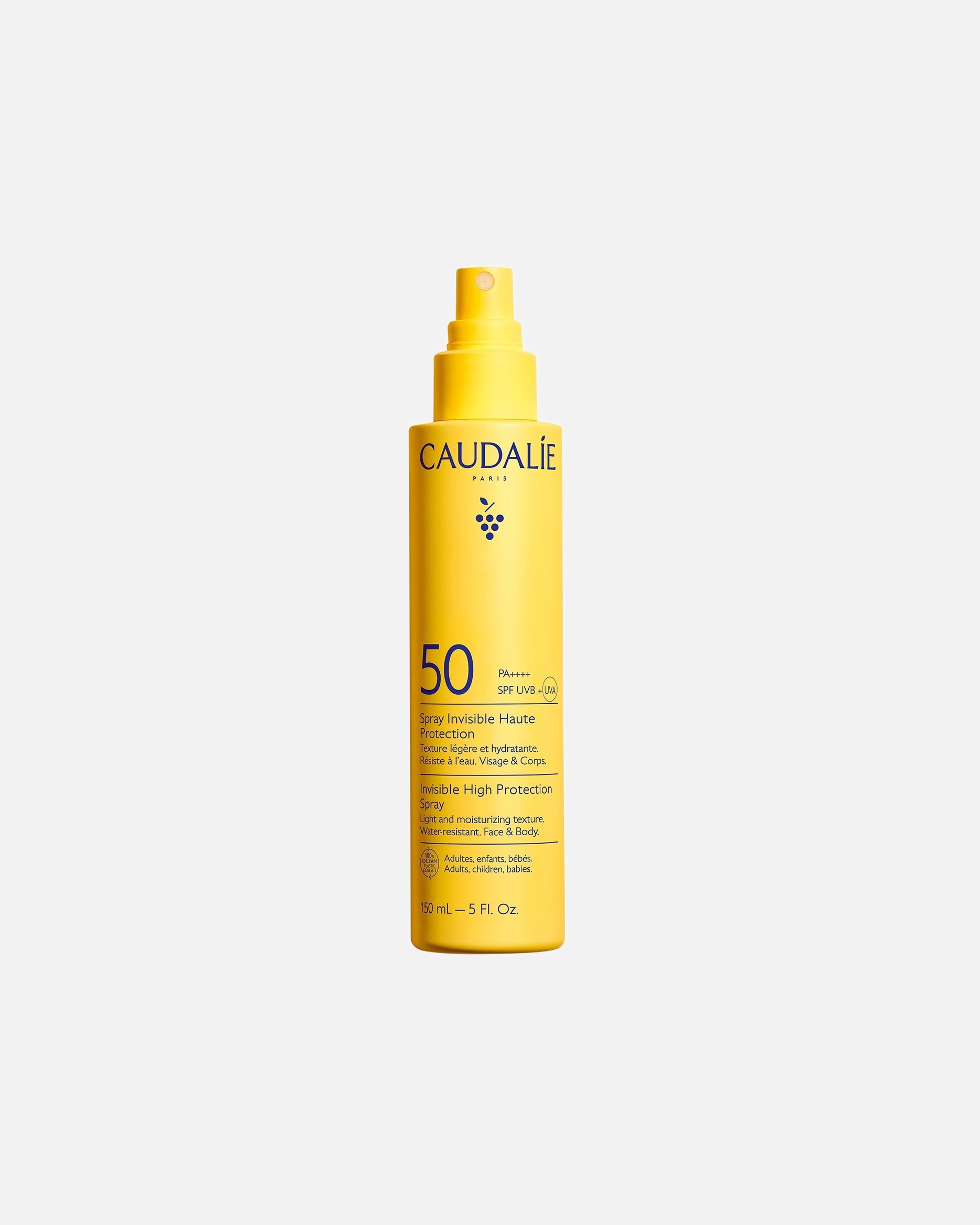 Spray do opalania dla Unisex Caudalie Vinosun Protect Niewidoczny Spray o Bardzo Wysokiej Ochronie SPF50 150 ml