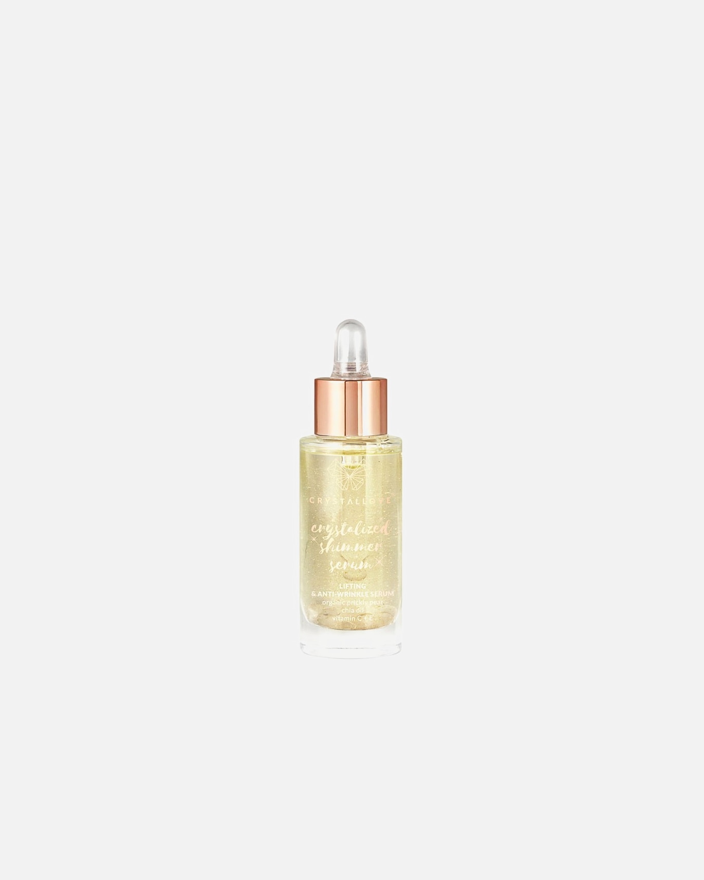 Serum nawilżające dla Kobieta Crystallove Clear quartz shimmer serum – serum do twarzy z kryształem górskim i opuncją figową 30 ml