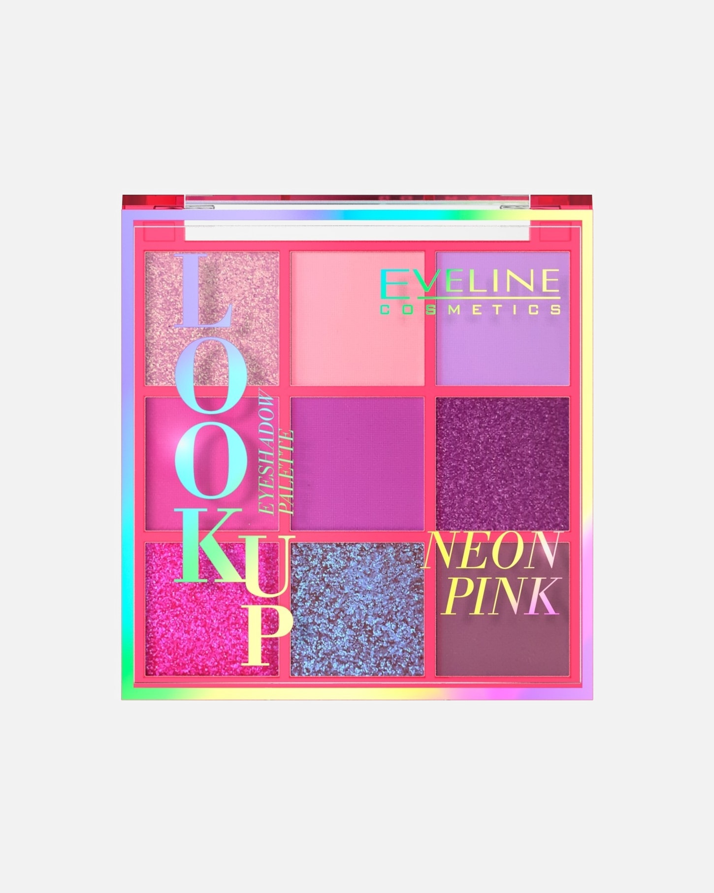 Cień do powiek dla Unisex Eveline Cosmetics Look Up Paleta 9 cieni do powiek Neon Pink
